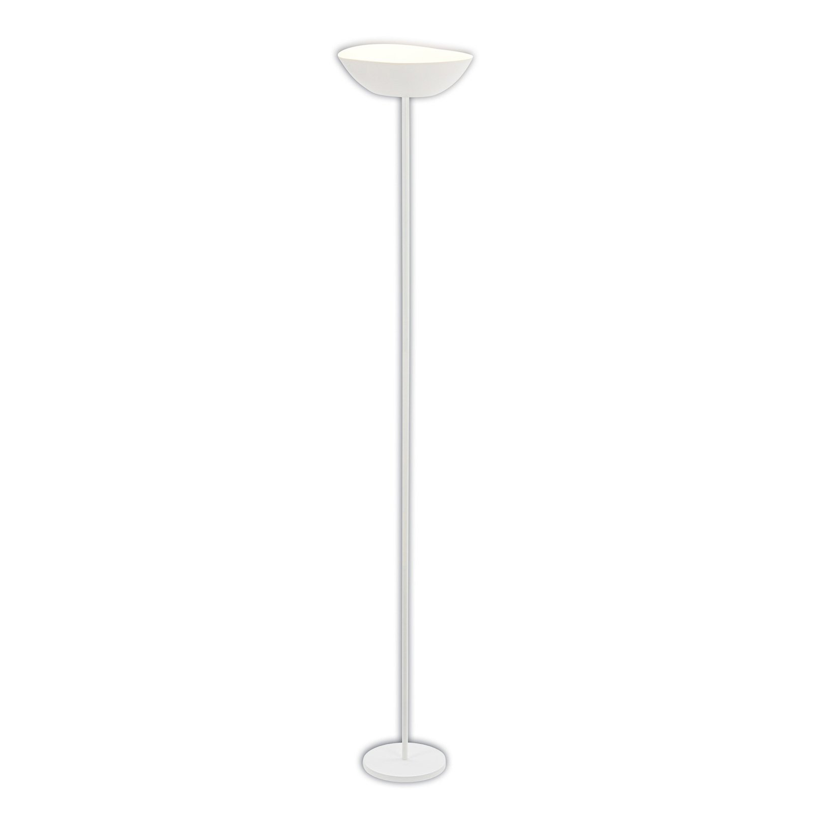 Estate LED floor lamp with rechargeable battery, white, touch dimmer, USB