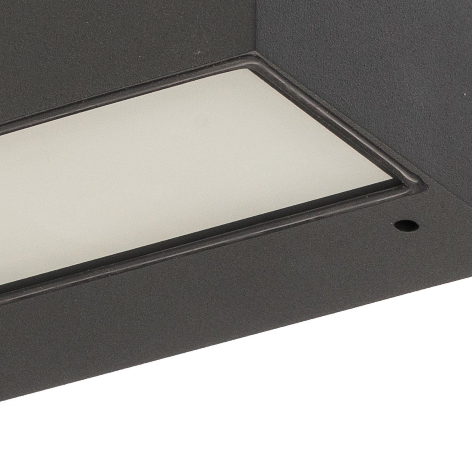 BEGA LED outdoor wall light 24472 K4, 4,000 K, graphite, cast aluminium