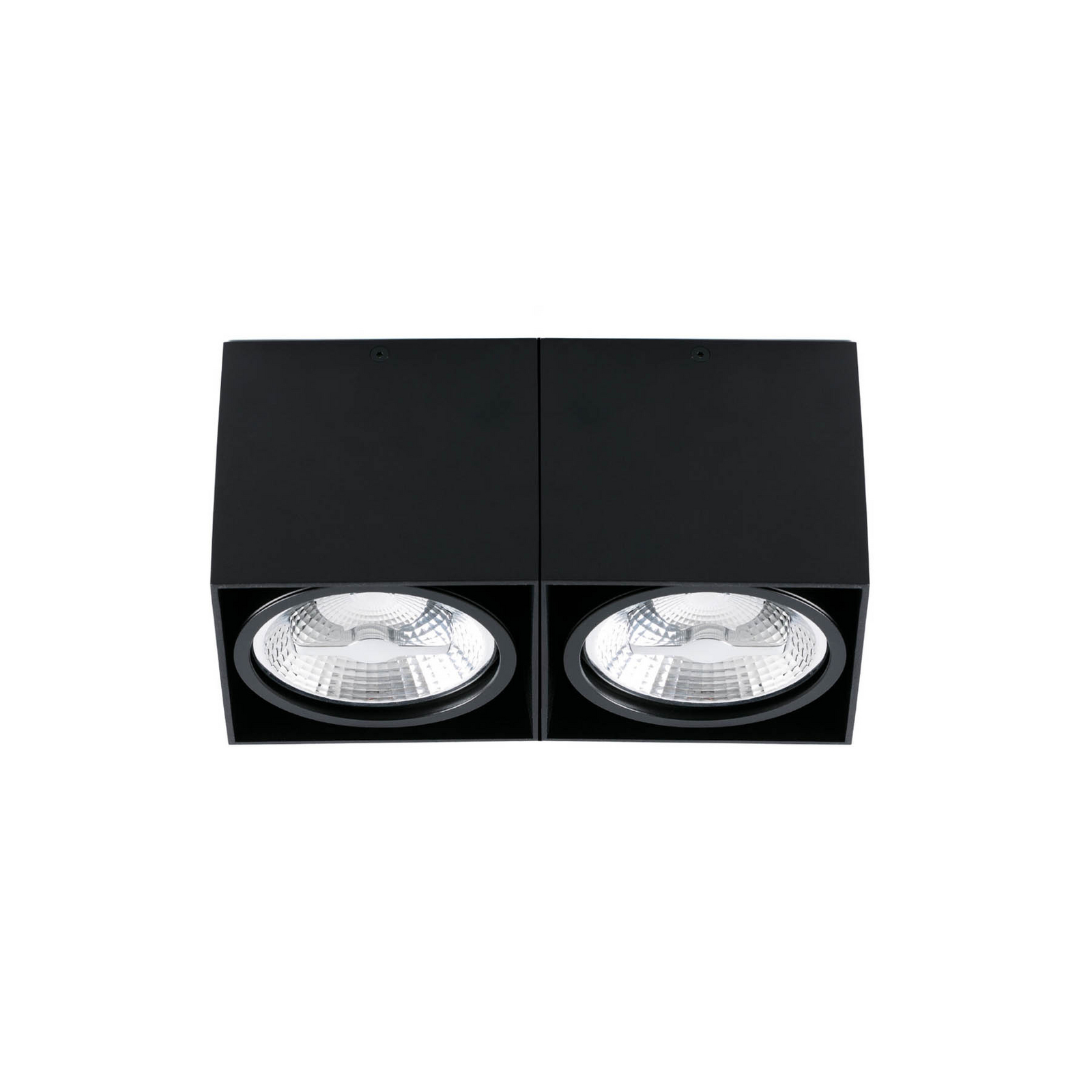 Deckenleuchte Tecto, Downlight, 2-fl., Aluminium, schwarz