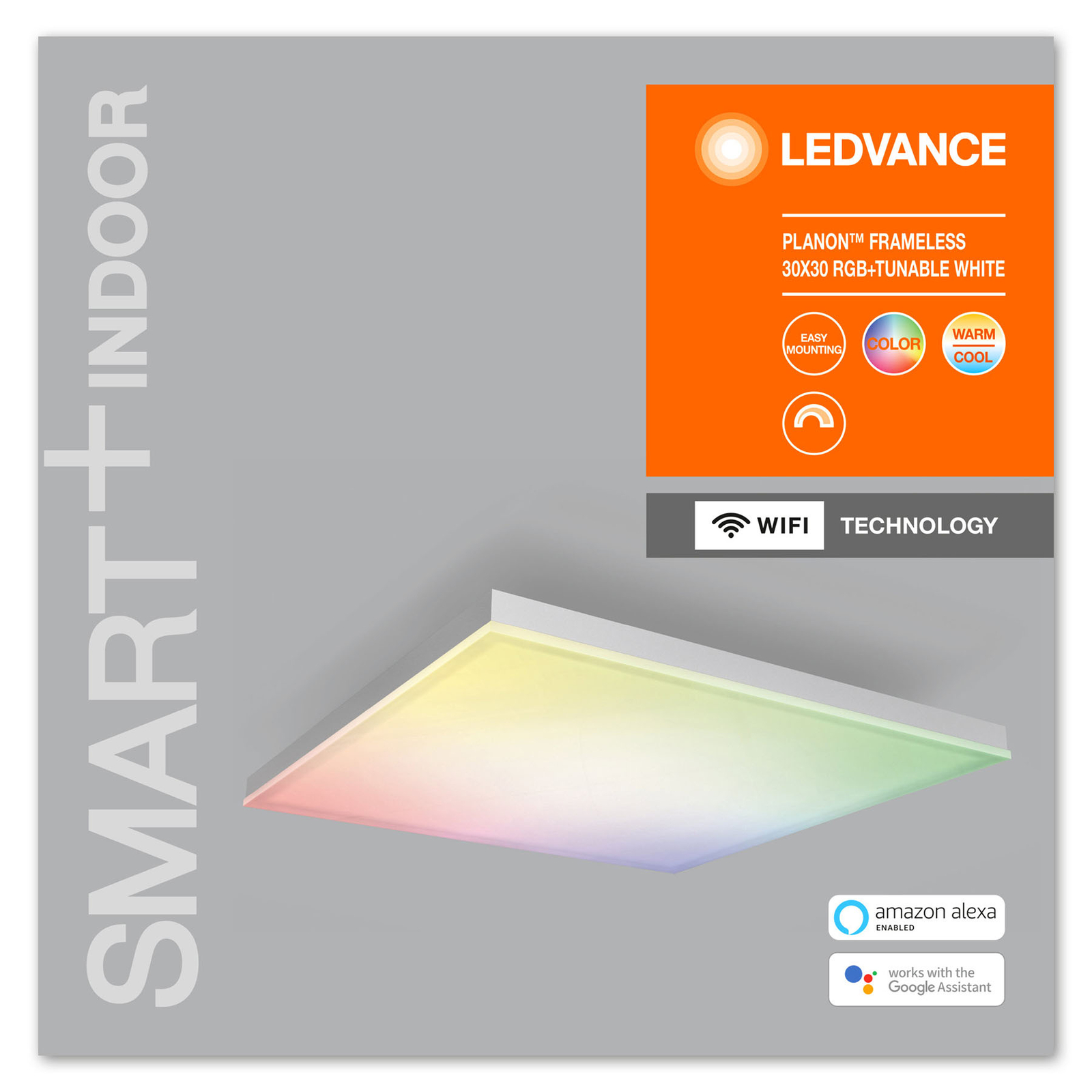 LEDVANCE SMART WiFi Planon LED-paneel RGBW 30x30cm