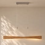 Quitani LED-Hängeleuchte Lian, Eichenholz