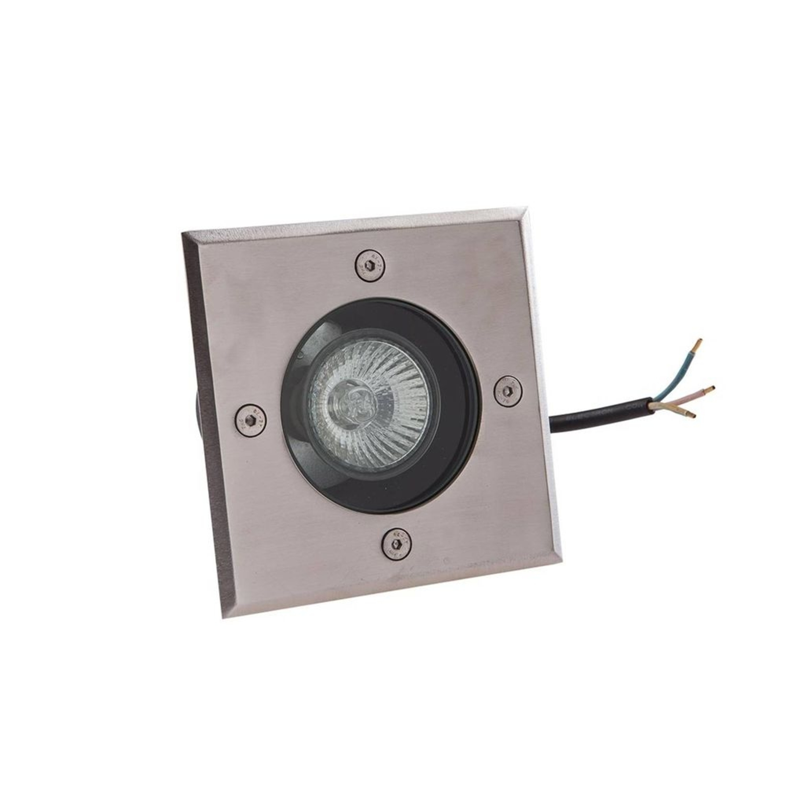 Ava Square Recessed Ground Spot IP67 Steel - Lucande