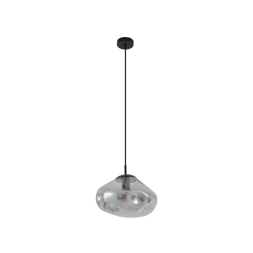 Lindby - Lelia hængelampe Ø 35 cm røggrå glas