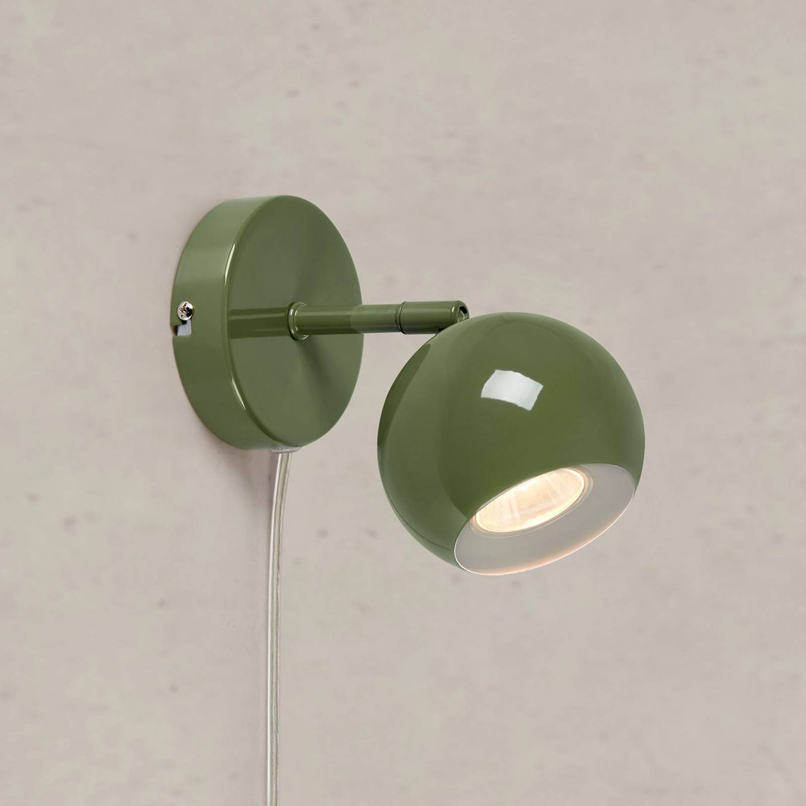 Wandlampe Pop, grün, Breite 10 cm, Metall günstig online kaufen
