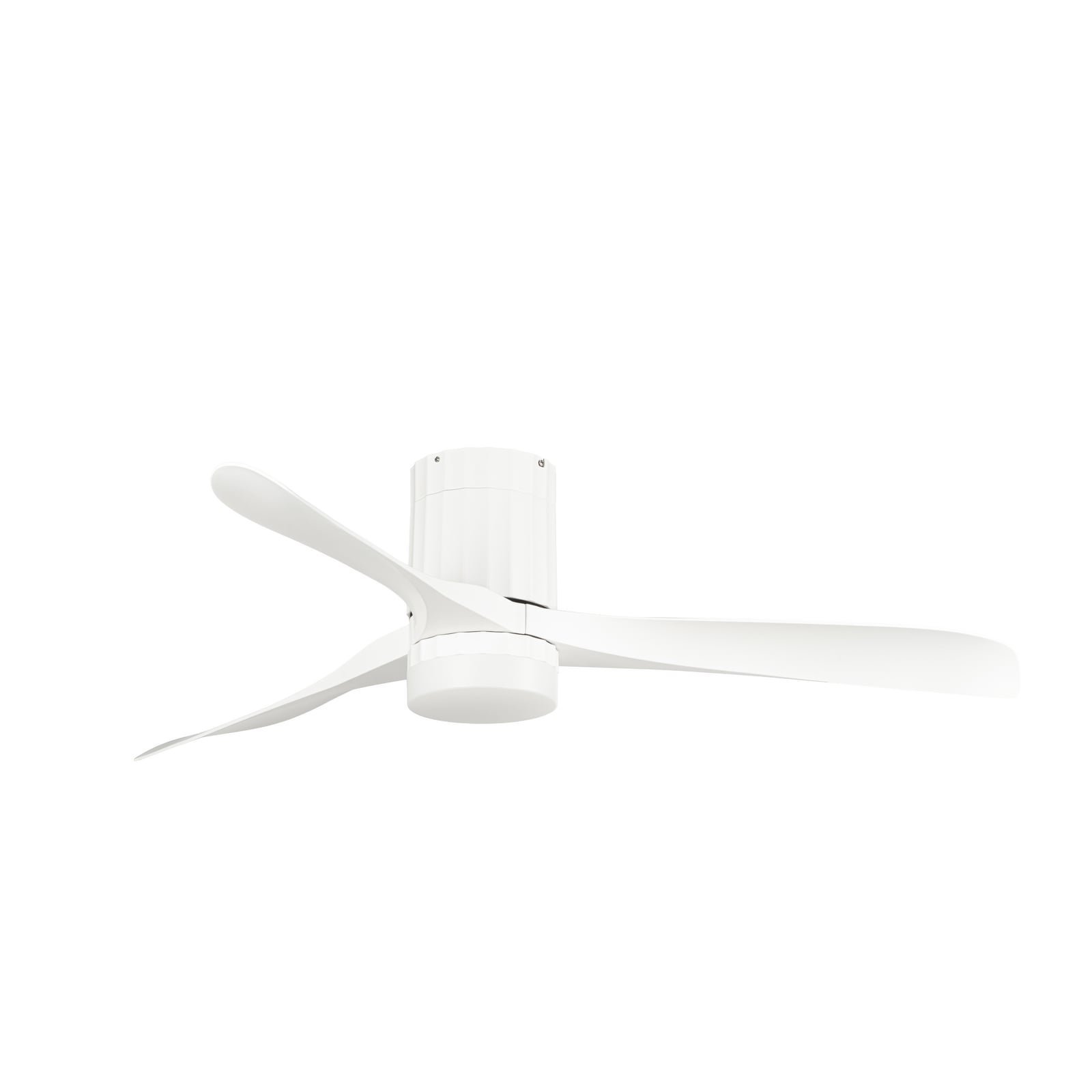 Novri LED-kattotuuletin, valkoinen, halkaisija 132 cm, CCT, hiljainen – Lucande