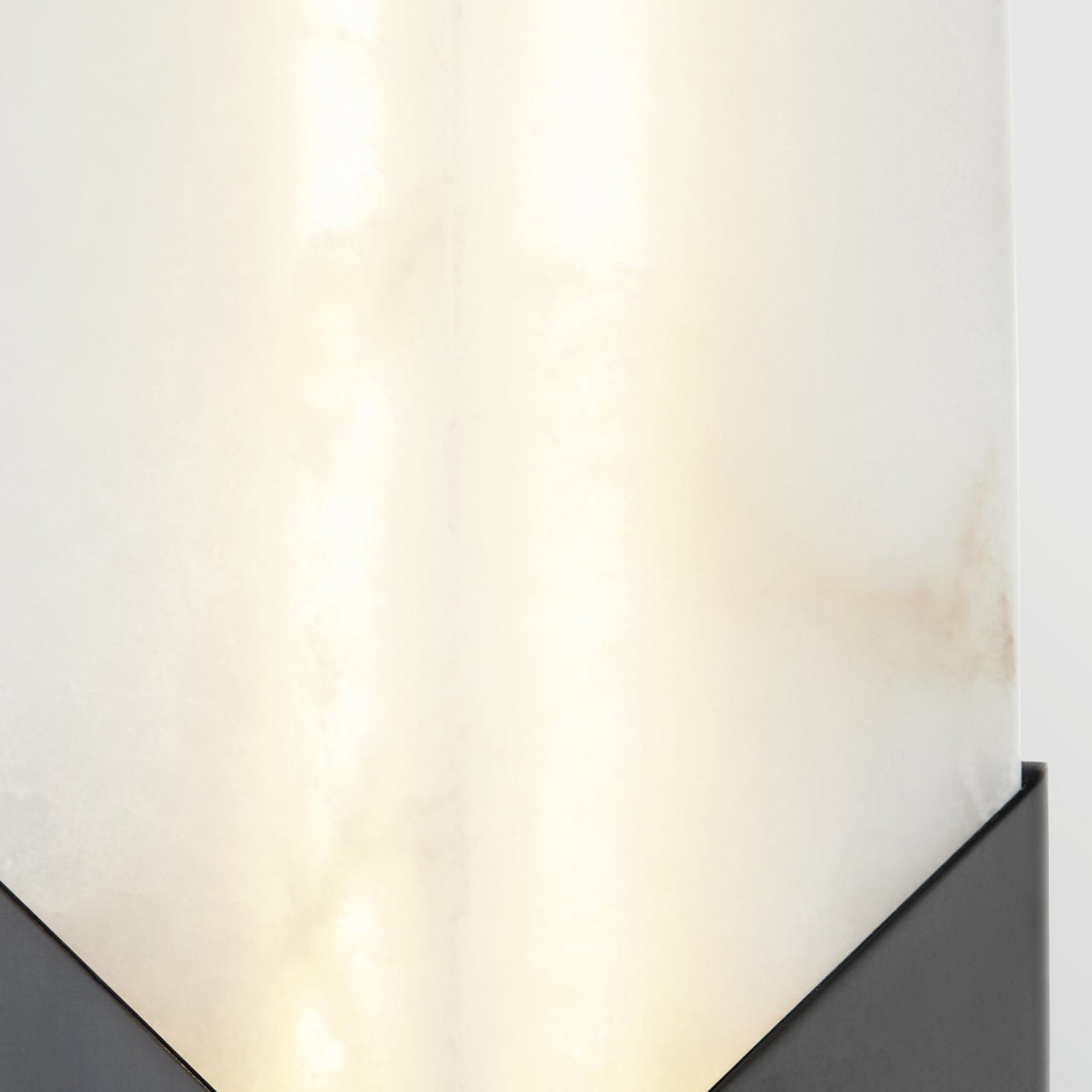 LED-vegglampe CAESAR, bronse, høyde 31 cm, metall/alabaster