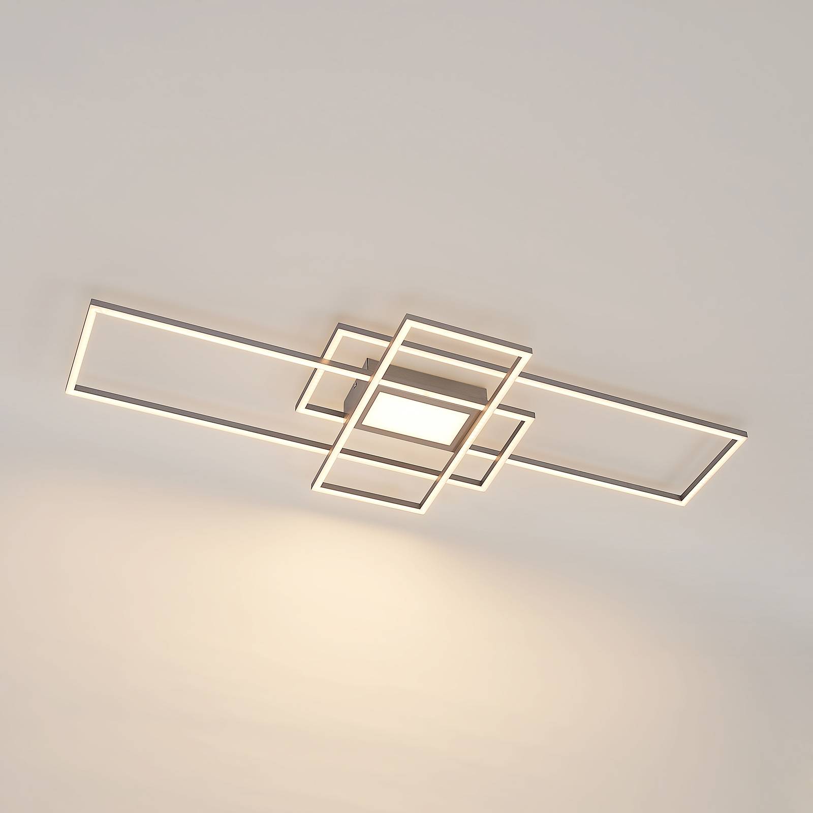 Lindby Caitlin lampa sufitowa LED, nikiel