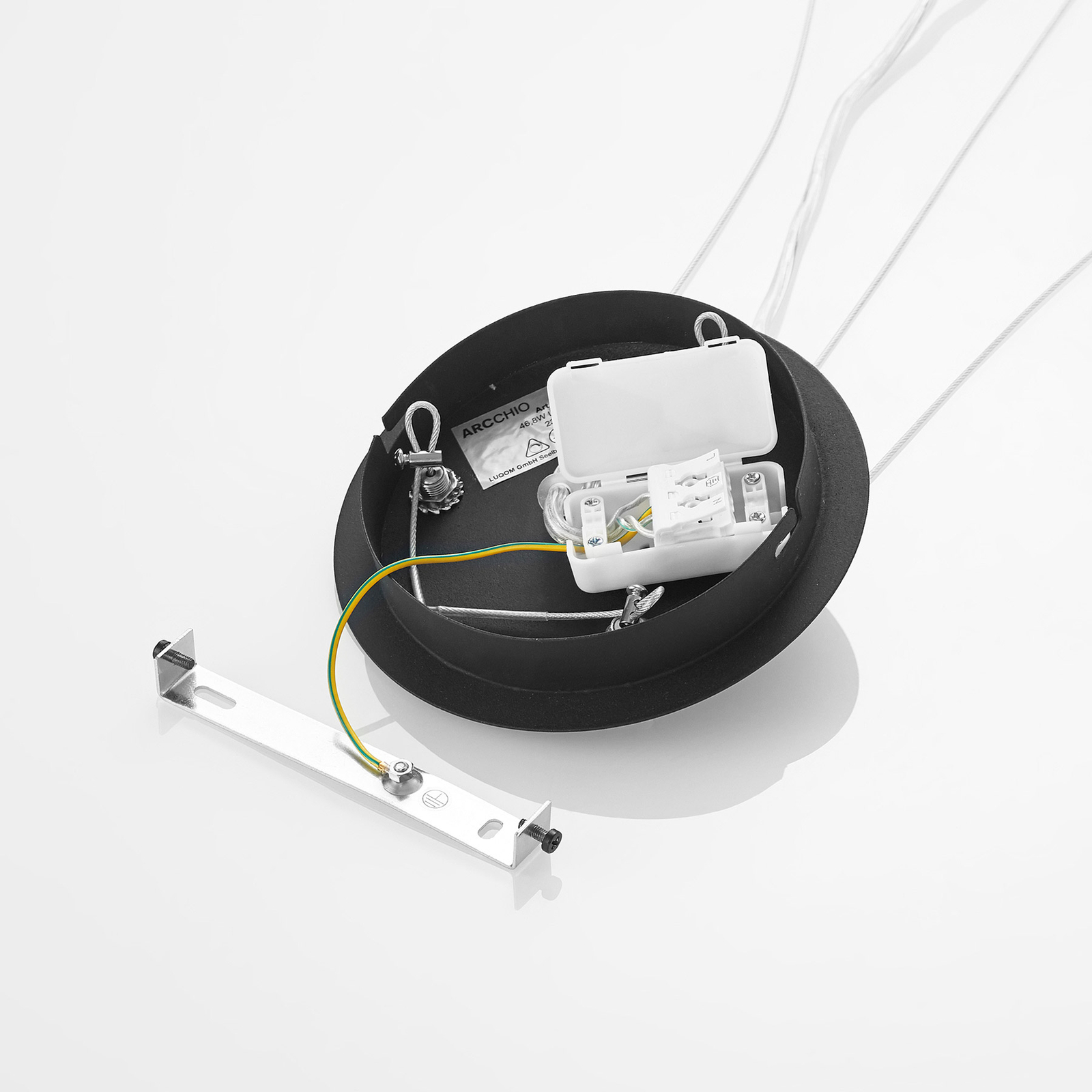 Noabelle LED hanglamp, zwart, 60 cm - Arcchio