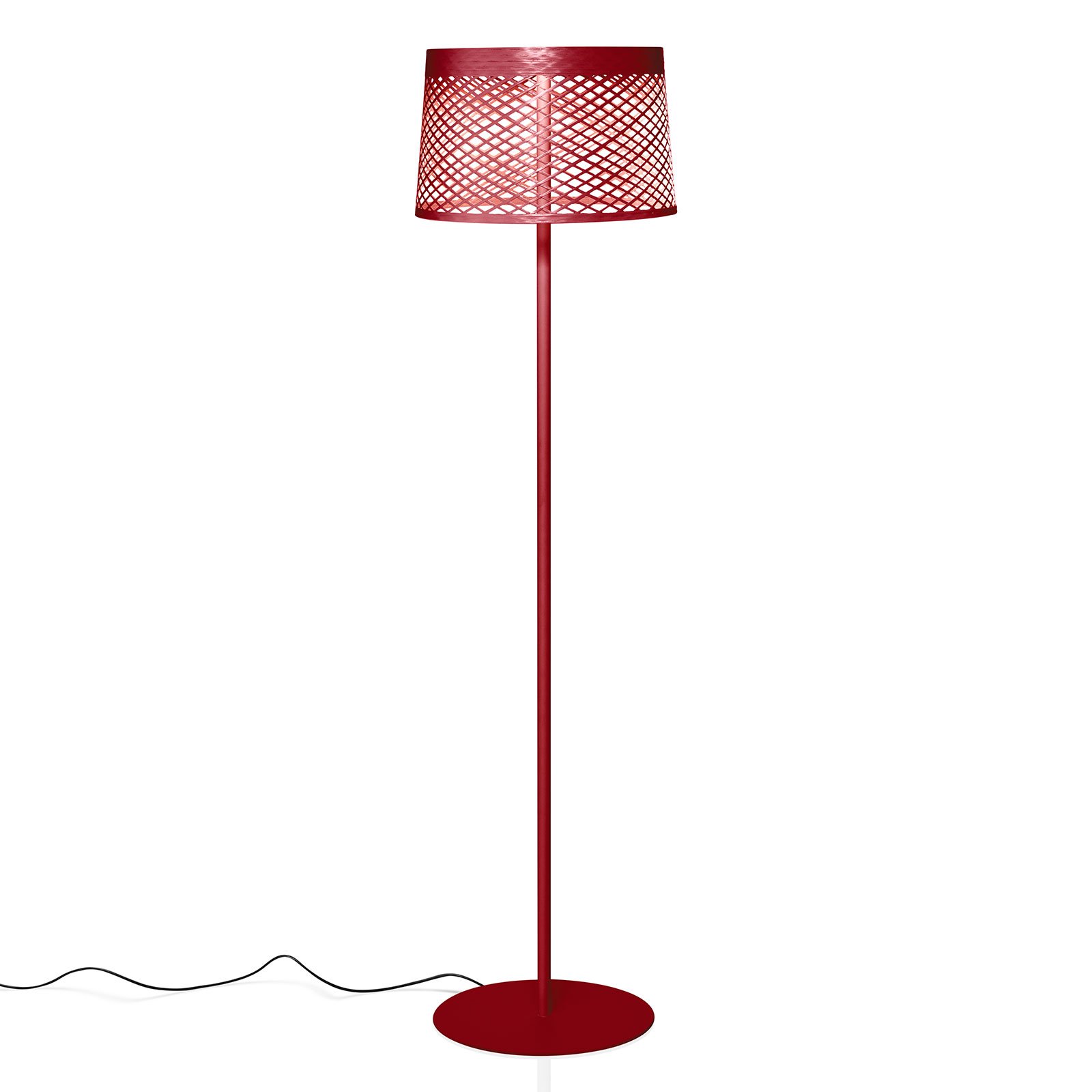 Stojací lampa Foscarini Twiggy Grid lettura, karmínově červená