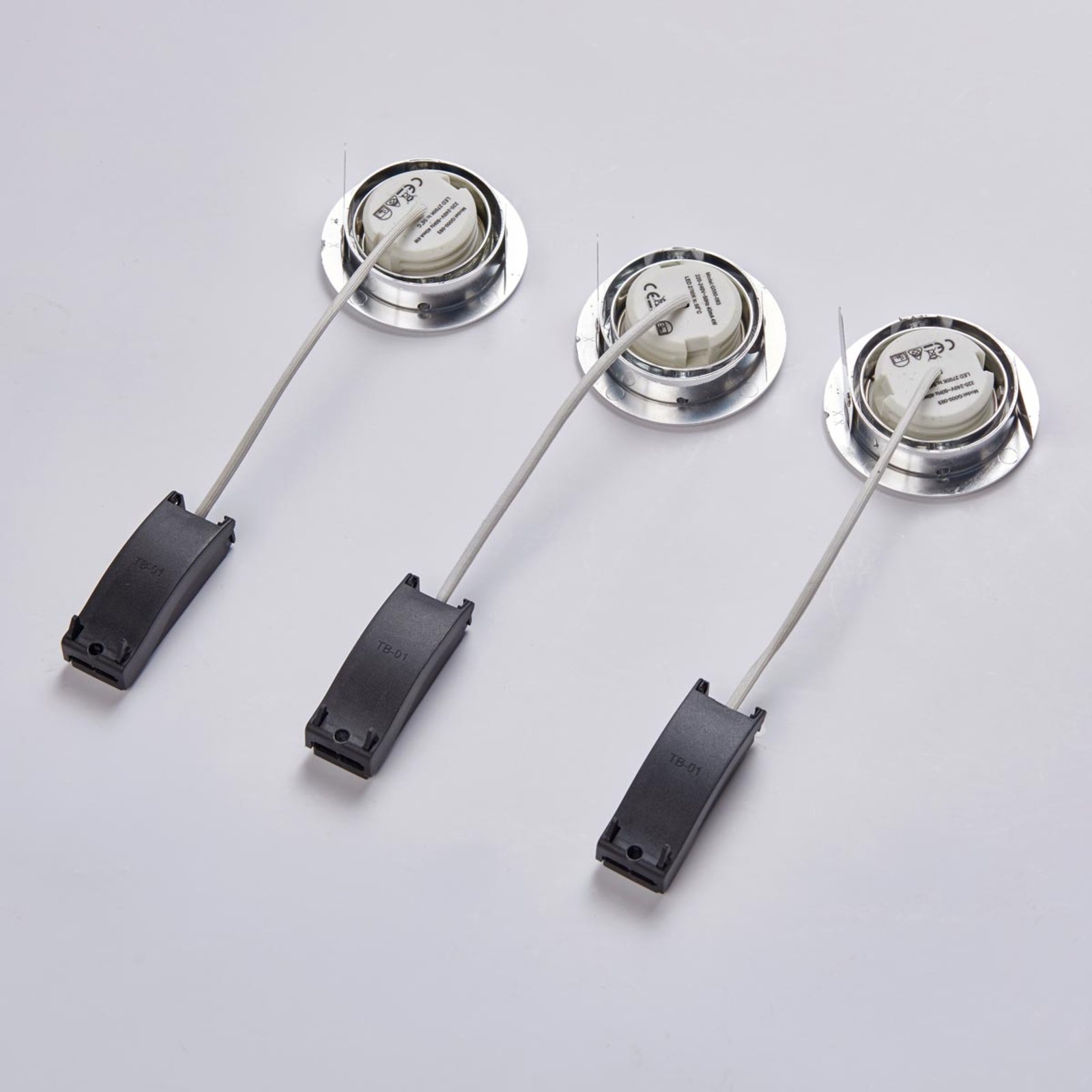 Andrej Round LED Spot a Incasso 3 pcs. Alu - Lindby