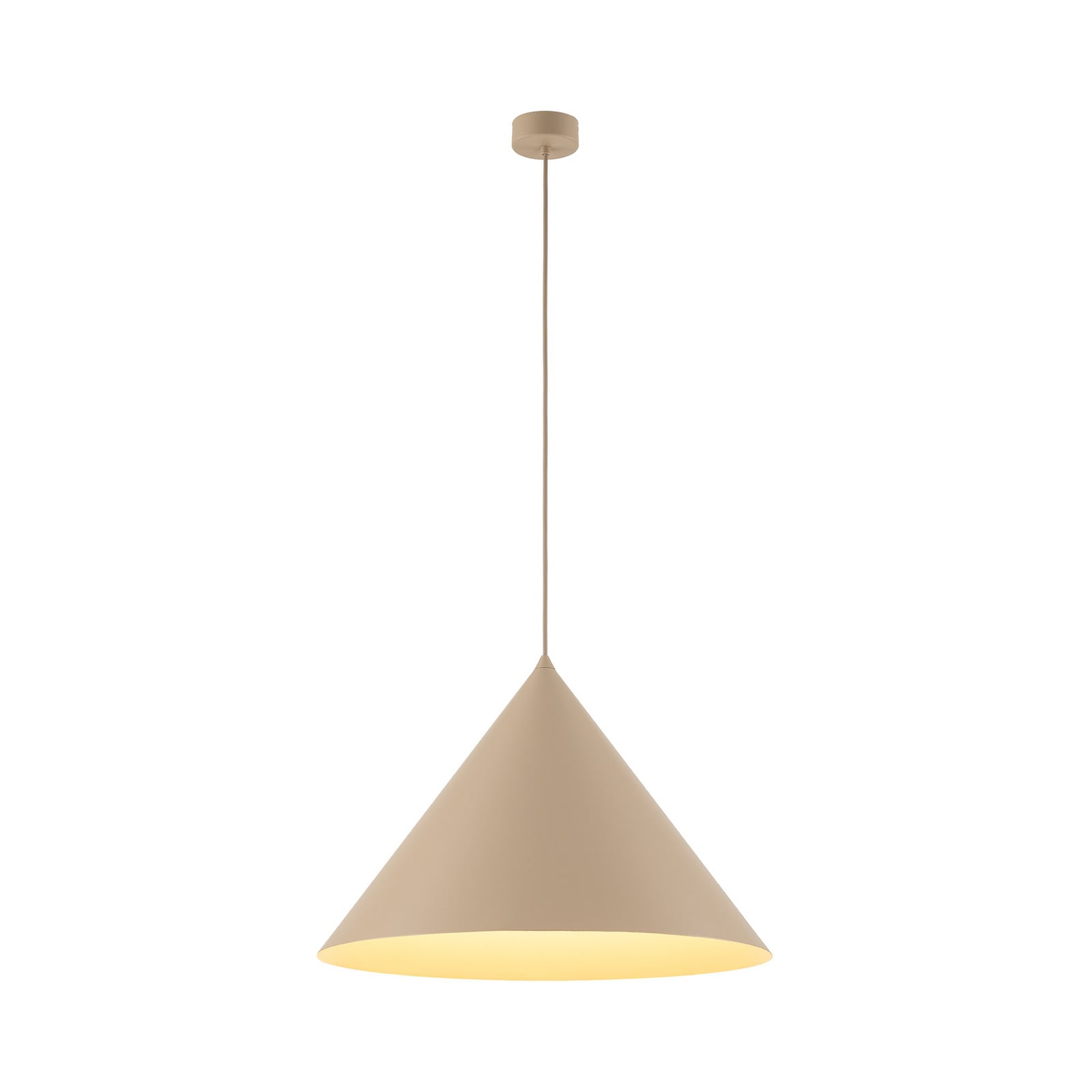 Cono lógó lámpa, 1 izzó, Ø 50 cm, homokszínű, E27 – TK Lighting