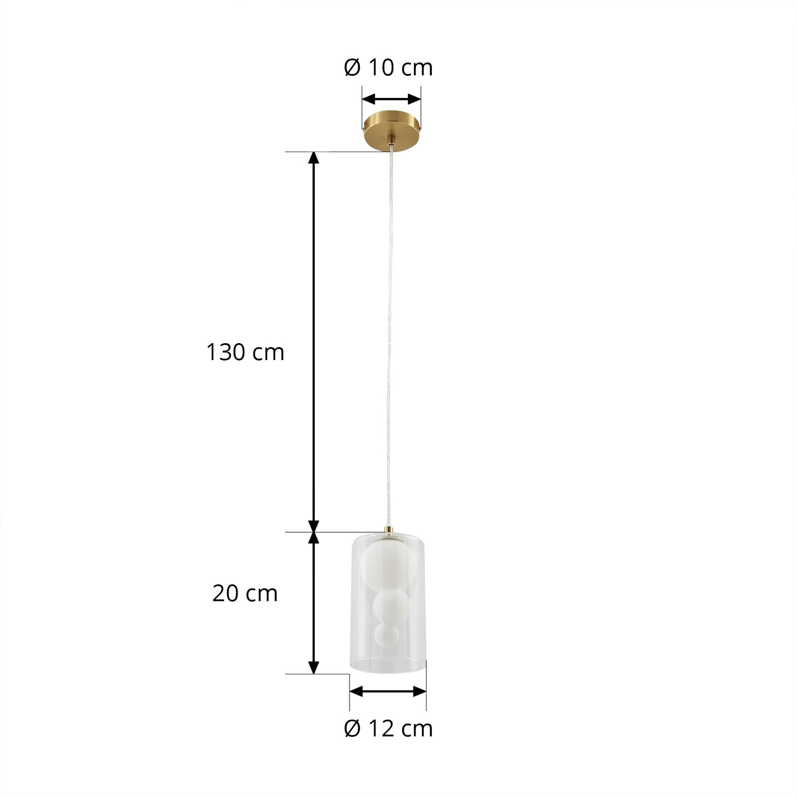 Kupla Pendel Opal/Klar - Lindby
