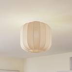 Lindby Helin ceiling light, beige, fabric, Ø 35 cm