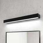 Vola LED bathroom wall lamp, IP44, black, 4,000 K, width 60 cm