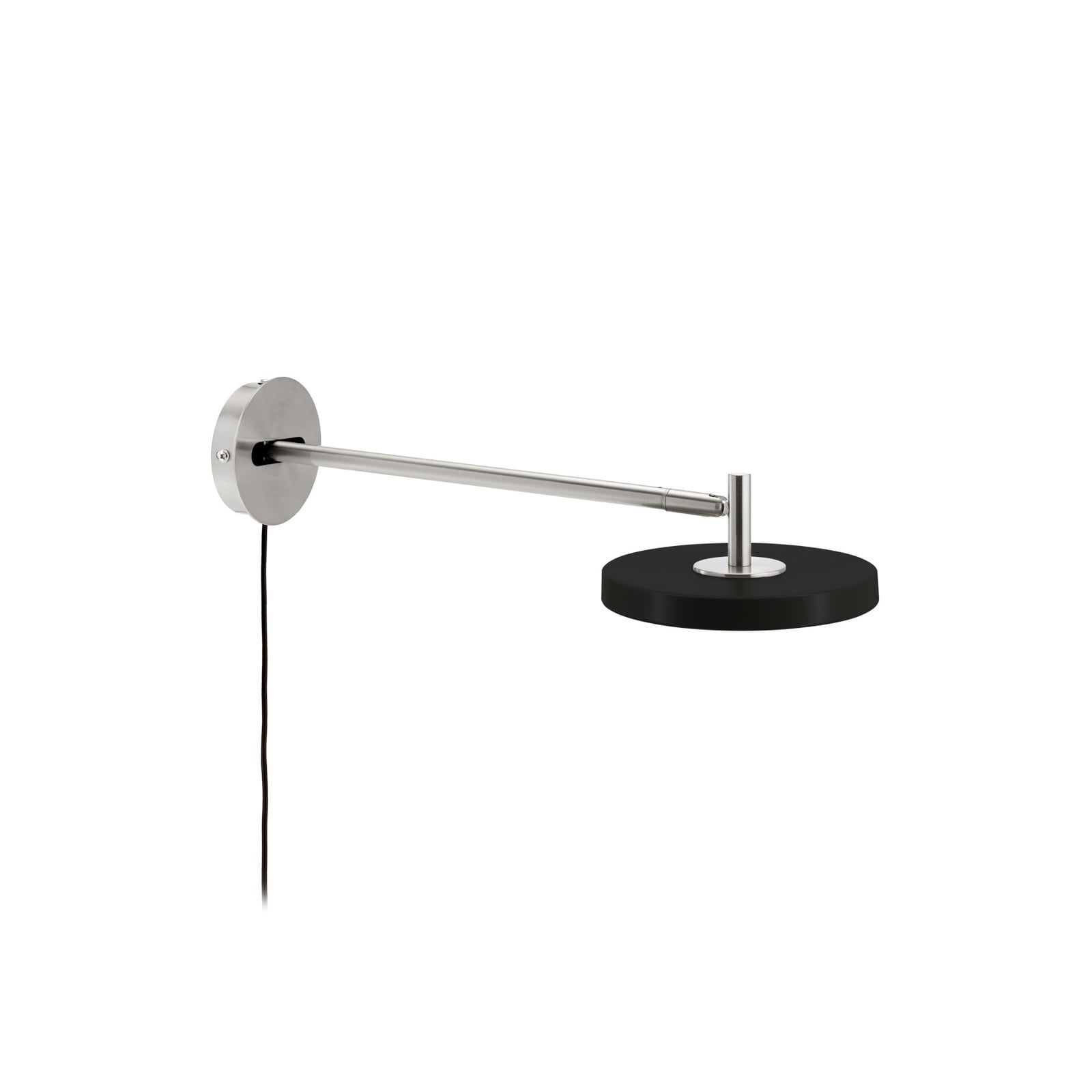 Asteria Long LED-Wandlampe, schwarz, Stahl, Stecker - UMAGE