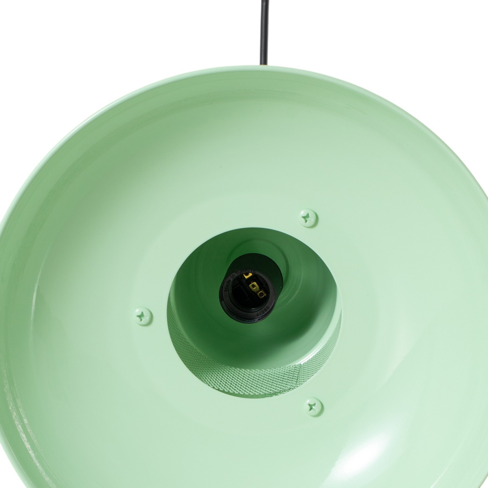 Lampa wisząca Lorenz, miętowa zieleń, Ø 34 cm, metal, E27