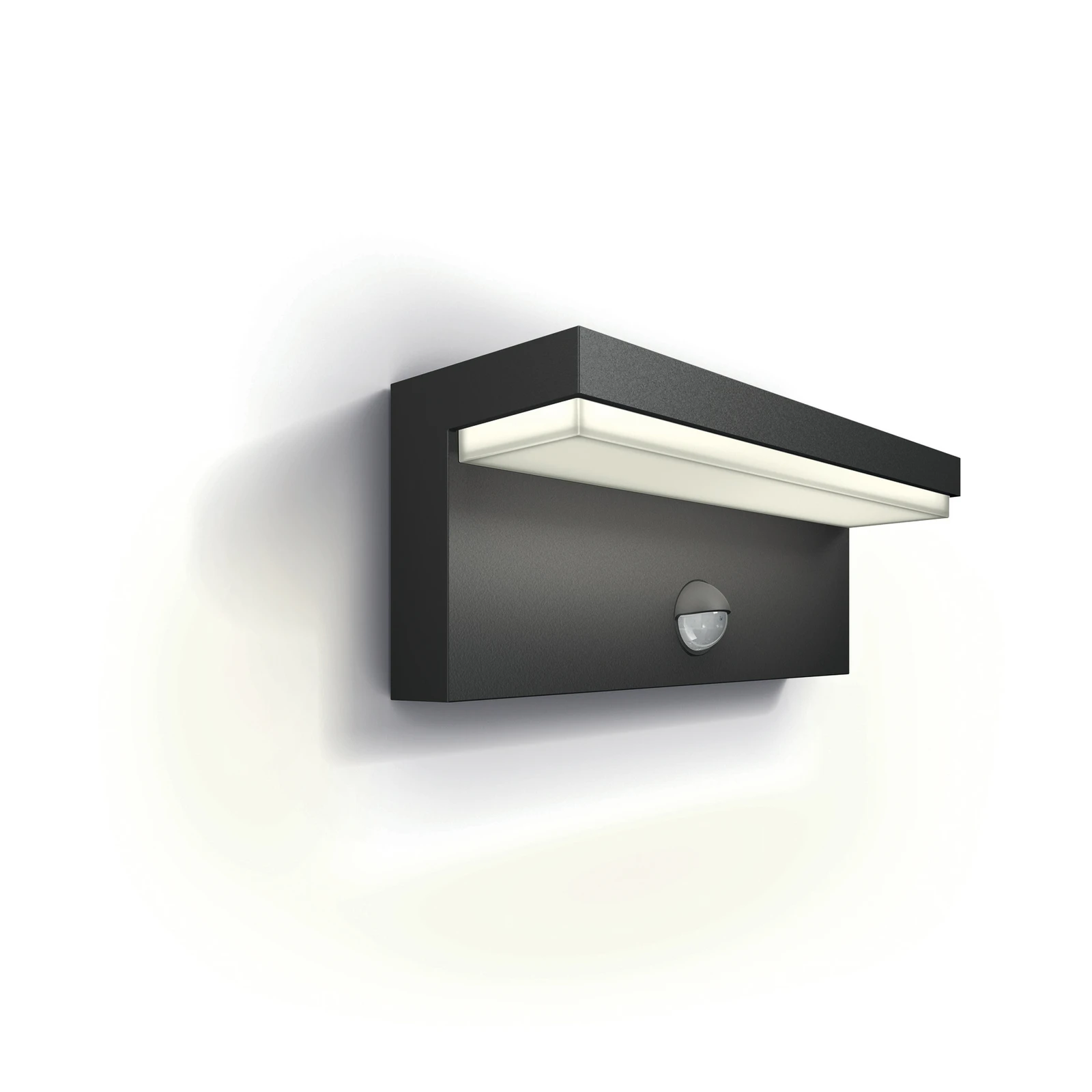 Philips LED-Außenwandleuchte Bustan UE, Sensor, 2.700 K