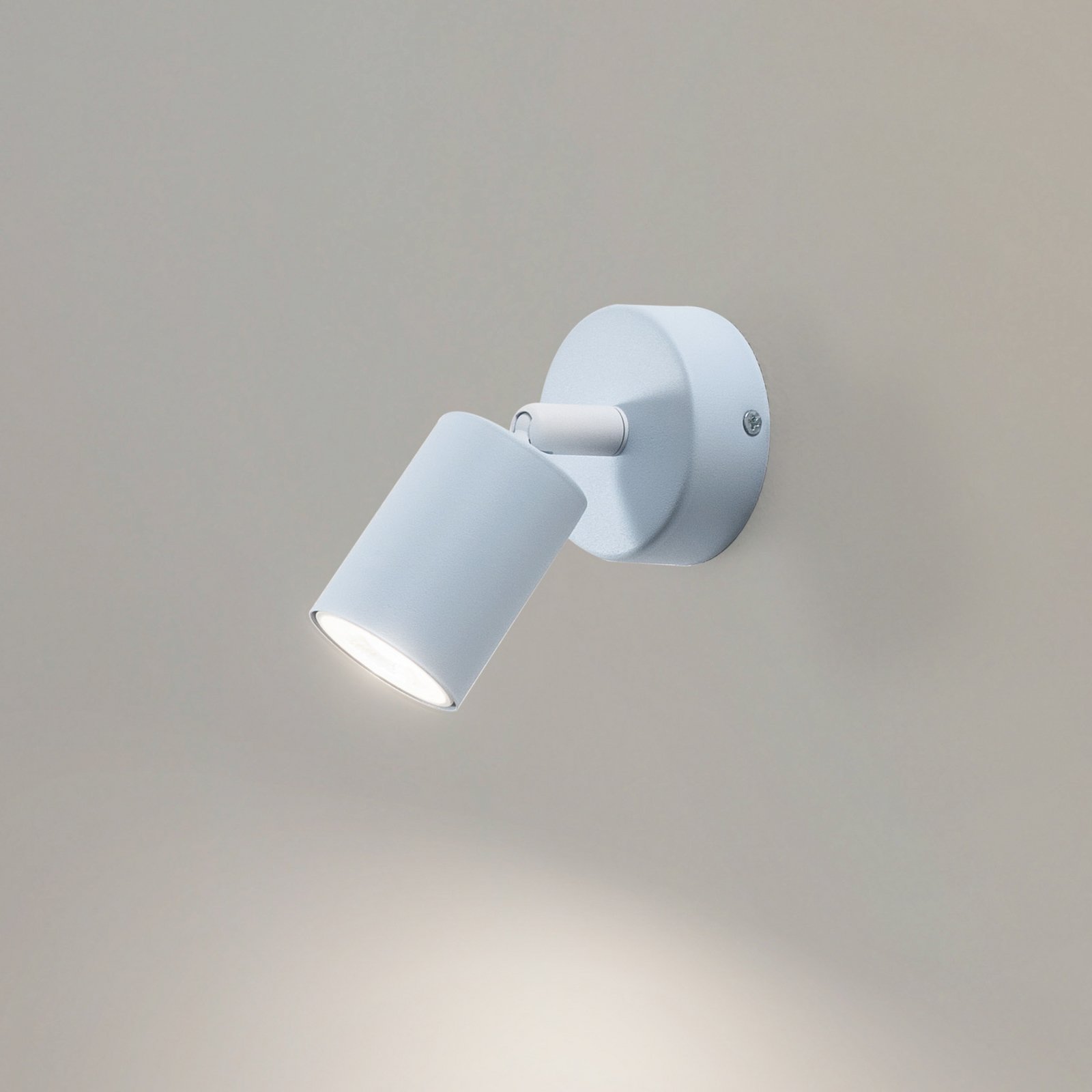 Livia wall spotlight, blue, 13 cm, metal, adjustable, GU10