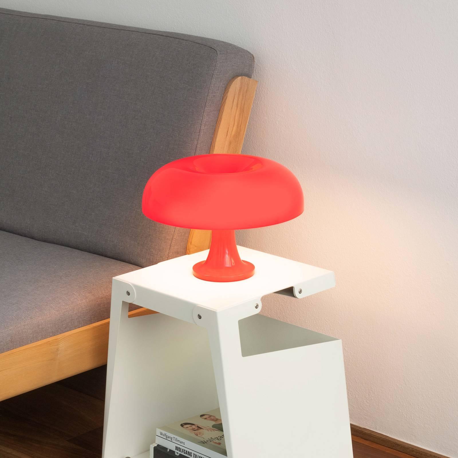 Artemide nessino - designer asztali lámpa, piros