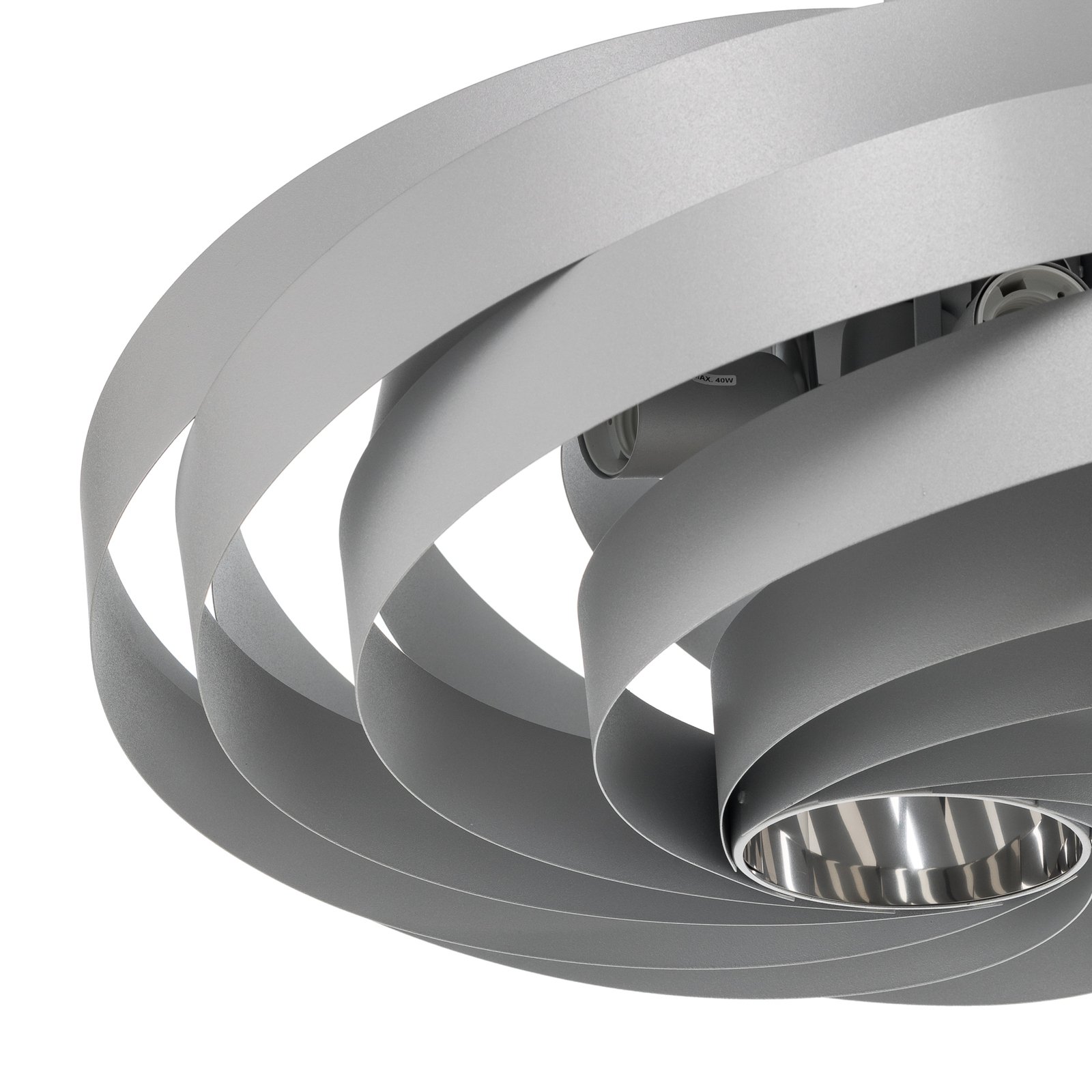 Plafondlamp Vento, aluminium Ø 60 cm