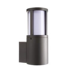 Facado II kinkiet zewnętrzny, szary/opal, Ø 11 cm, IP65, metal