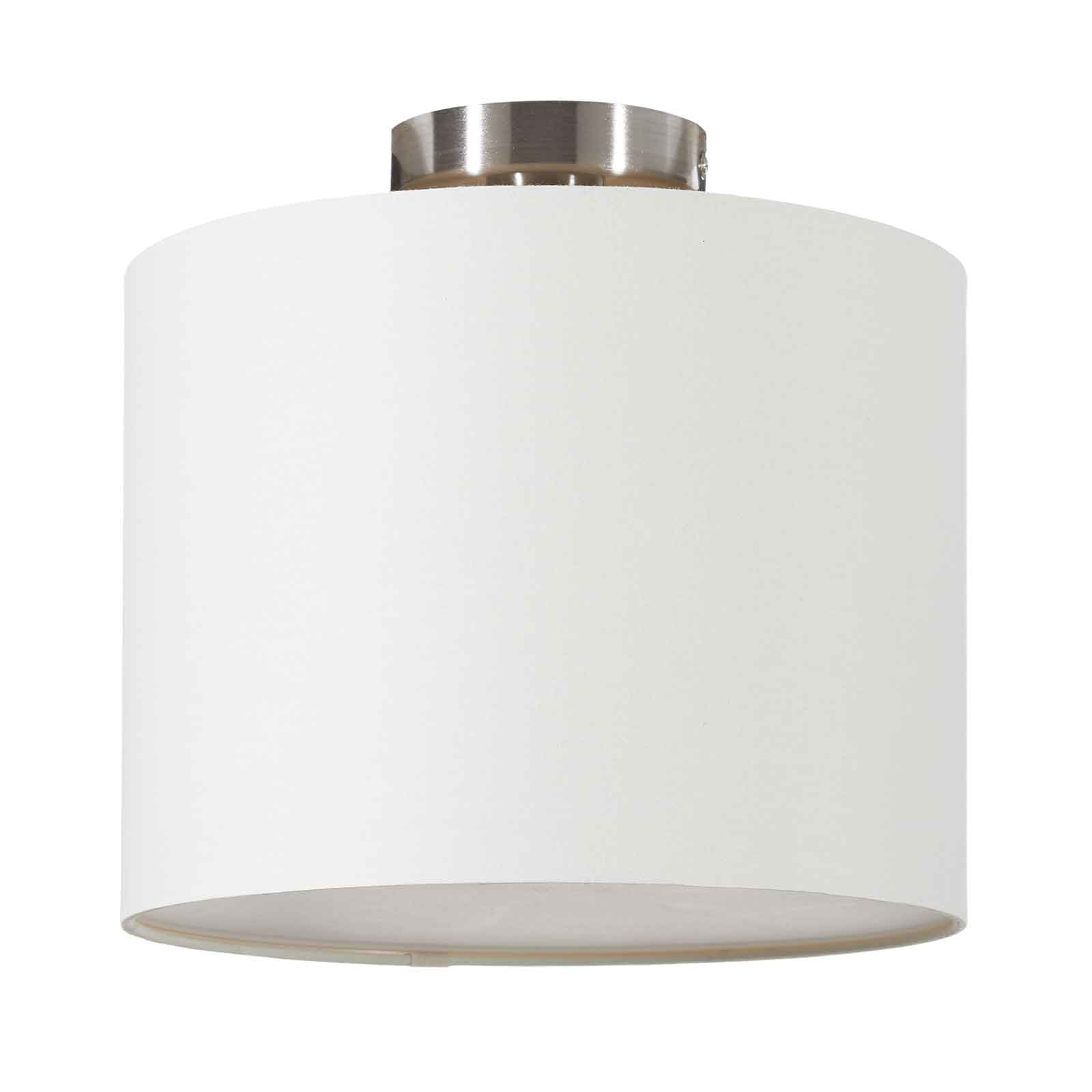 Lucande Patrik fabric ceiling light Ø 30 cm cream, for Living / Dining Room, steel, fabric, E27, 60 W, energy efficiency: A++, H: 22 cm