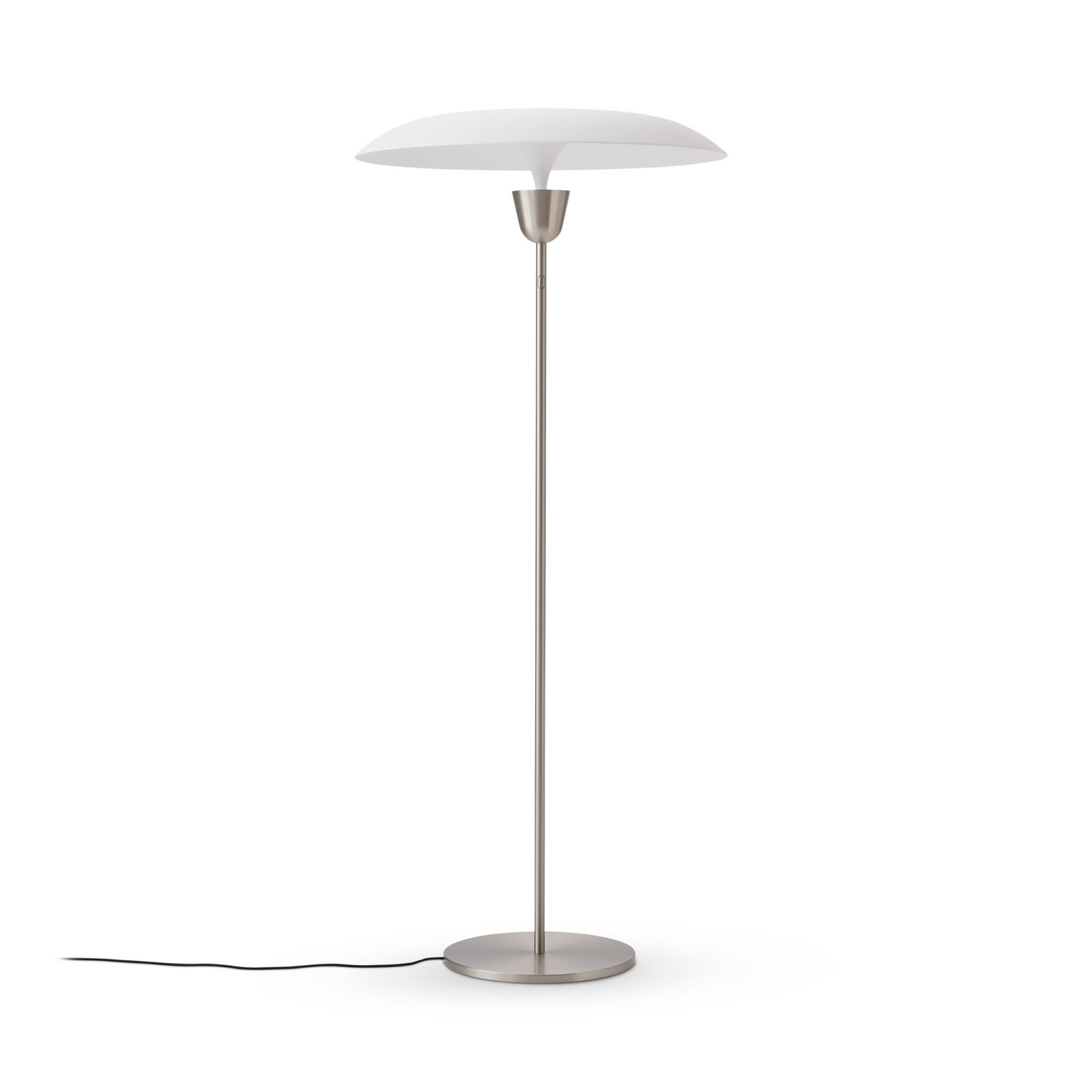 NEW WORKS LED-põrandalamp Kantarell, nikkel, hämardatav, 127 cm