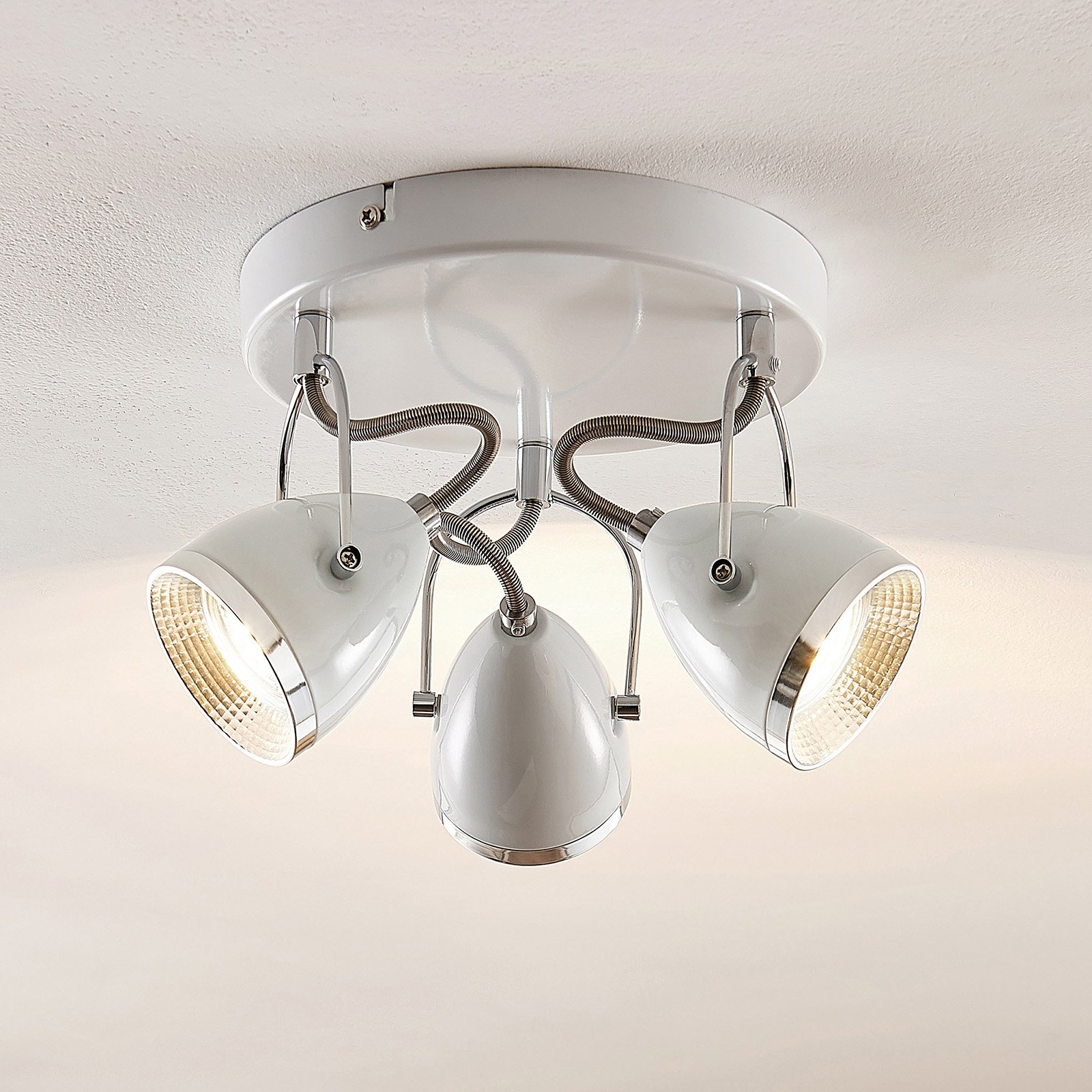Lindby Jadon LED plafondlamp wit 3-lamps 26,3 cm