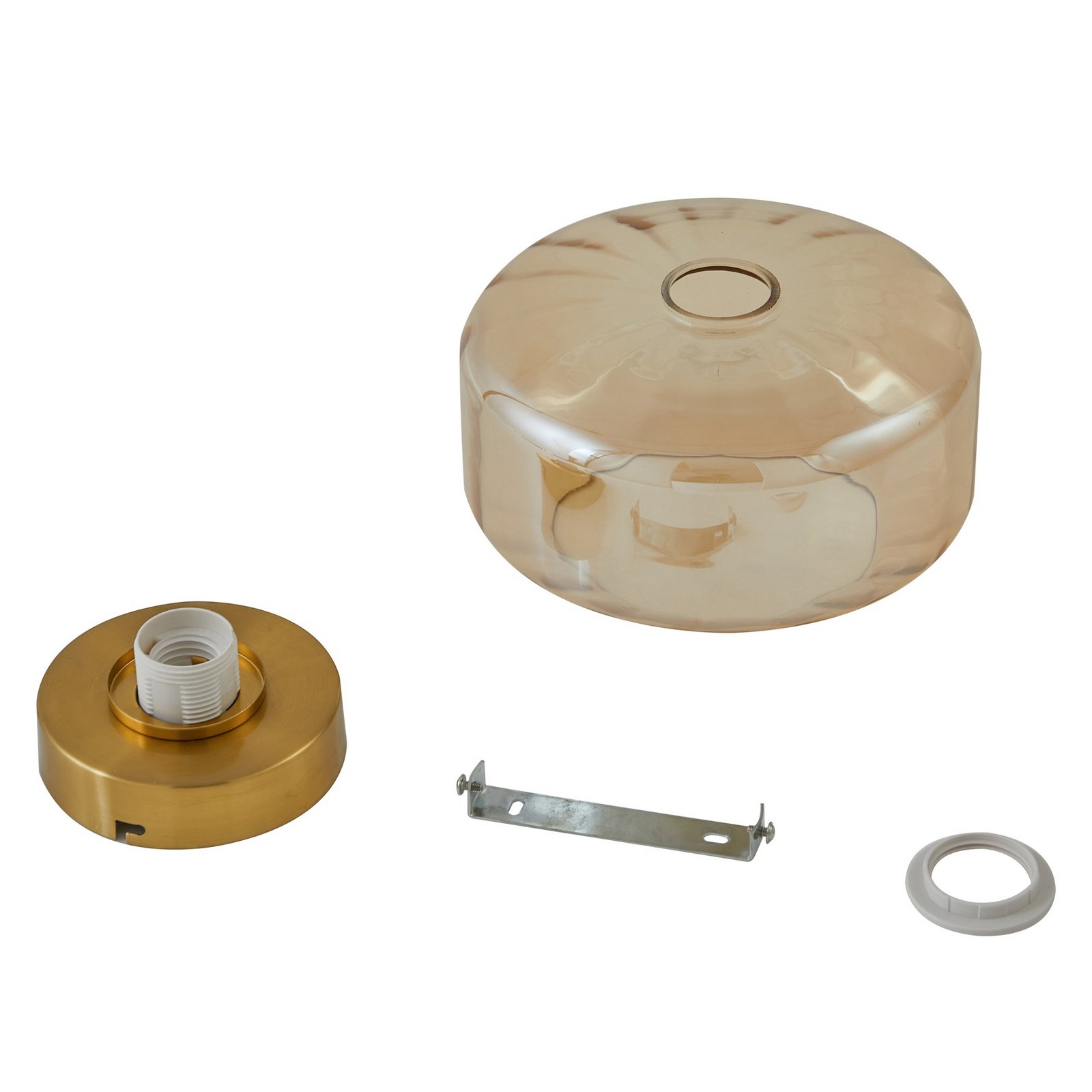 Hildur Deckenleuchte amber Ø 22 cm Glas - Lindby