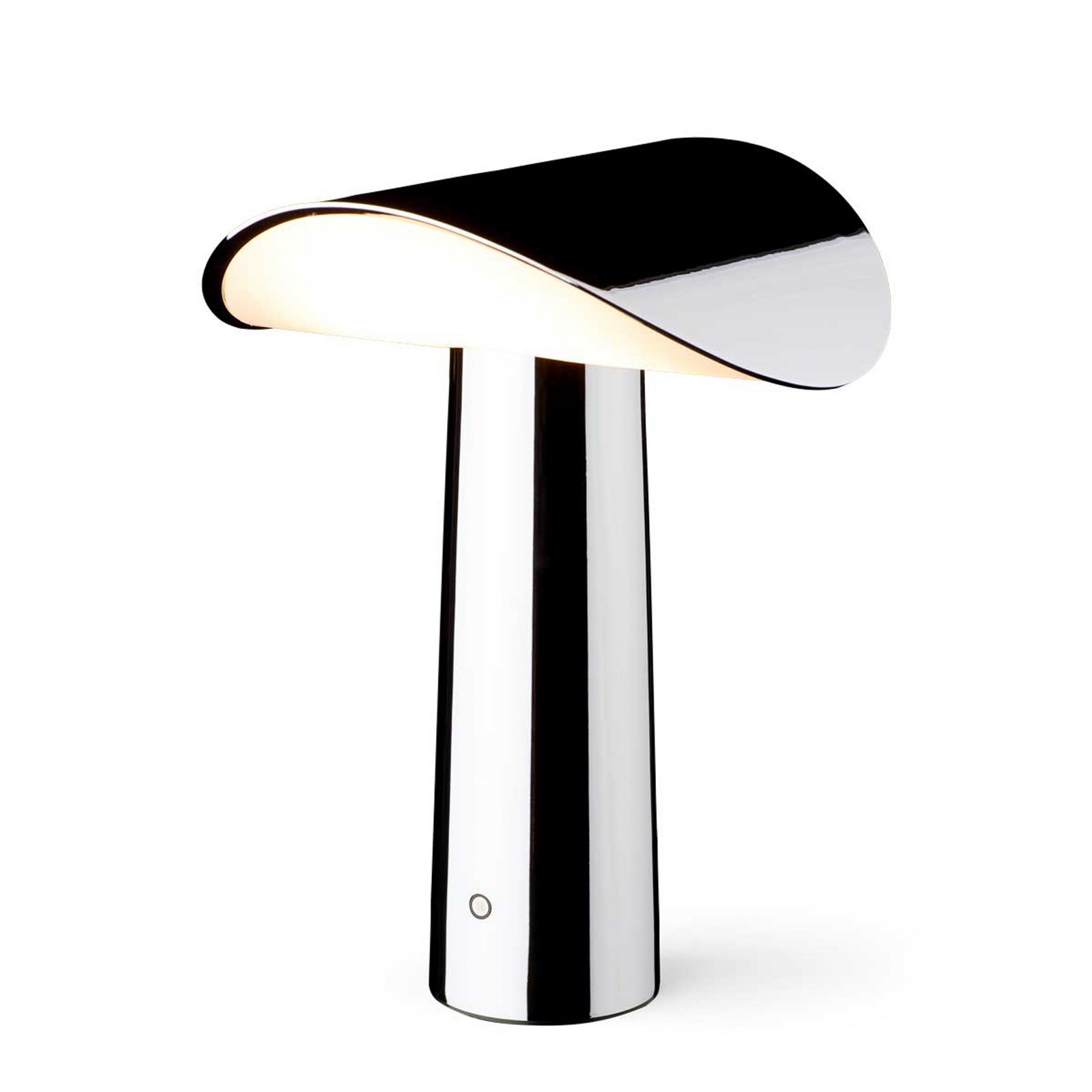 Lium LED-Akku-Tischleuchte, chrom, 2.700 K, USB - GEJST