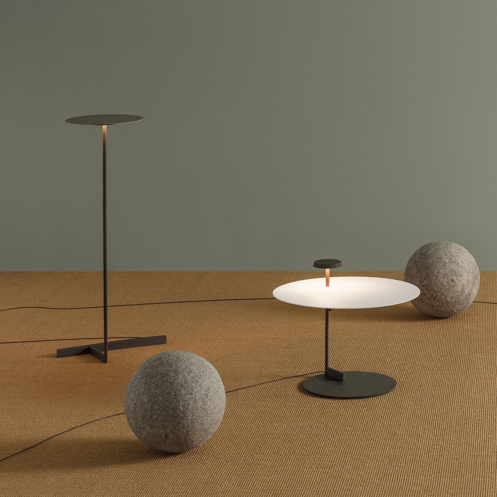 Flat LED-Stehlampe 96 cm grau L1, dimmbar - Vibia Flat LED-Stehlampe 96 cm grau L1, dimmbar - Vibia