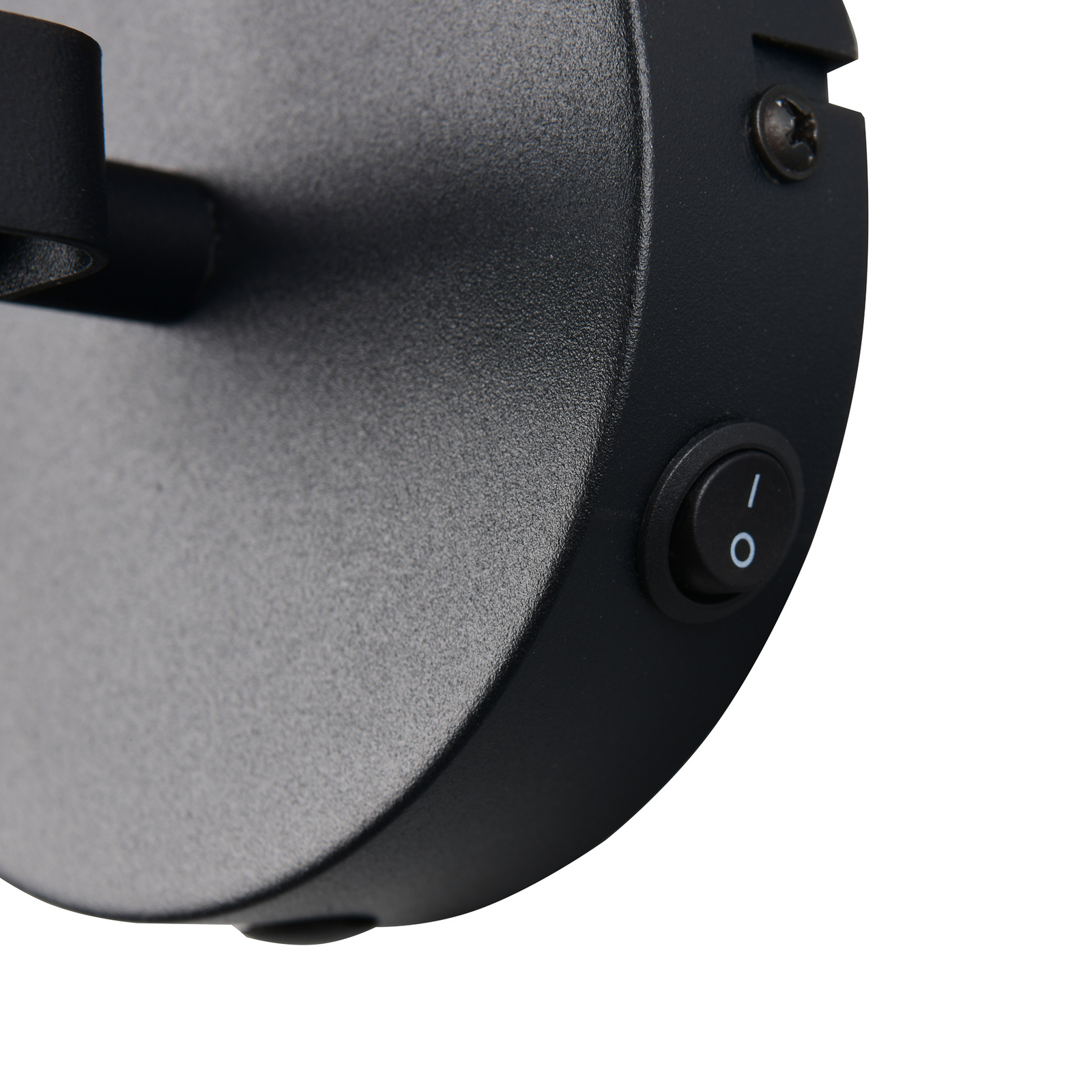 Стена лампа Jerome, Ø 14 cm, 1-пламъчна, черна матова, превключвател