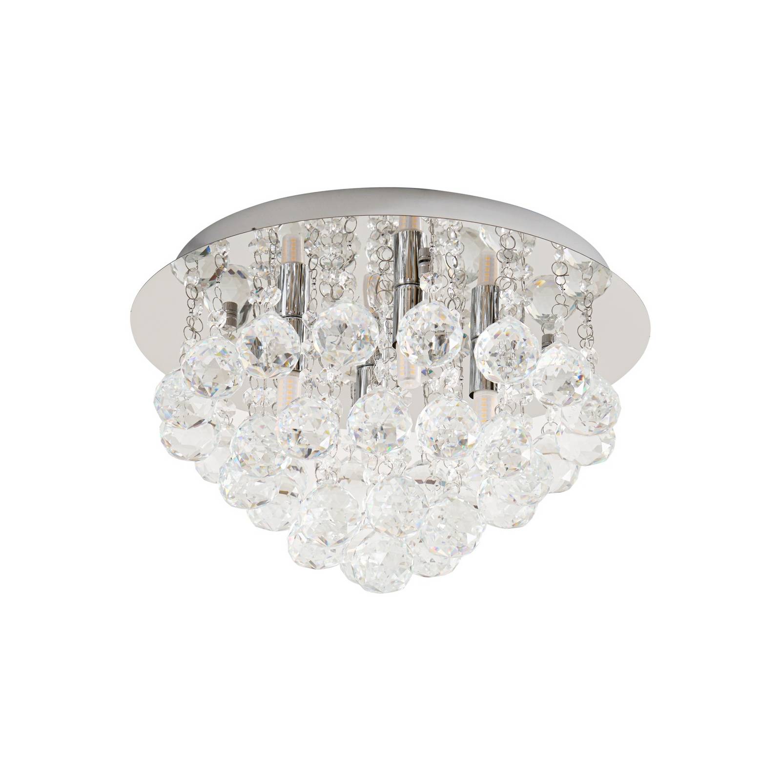 Lindby Deckenleuchte Antonino, Ø 35 cm, 4-flg., Kristall, G9