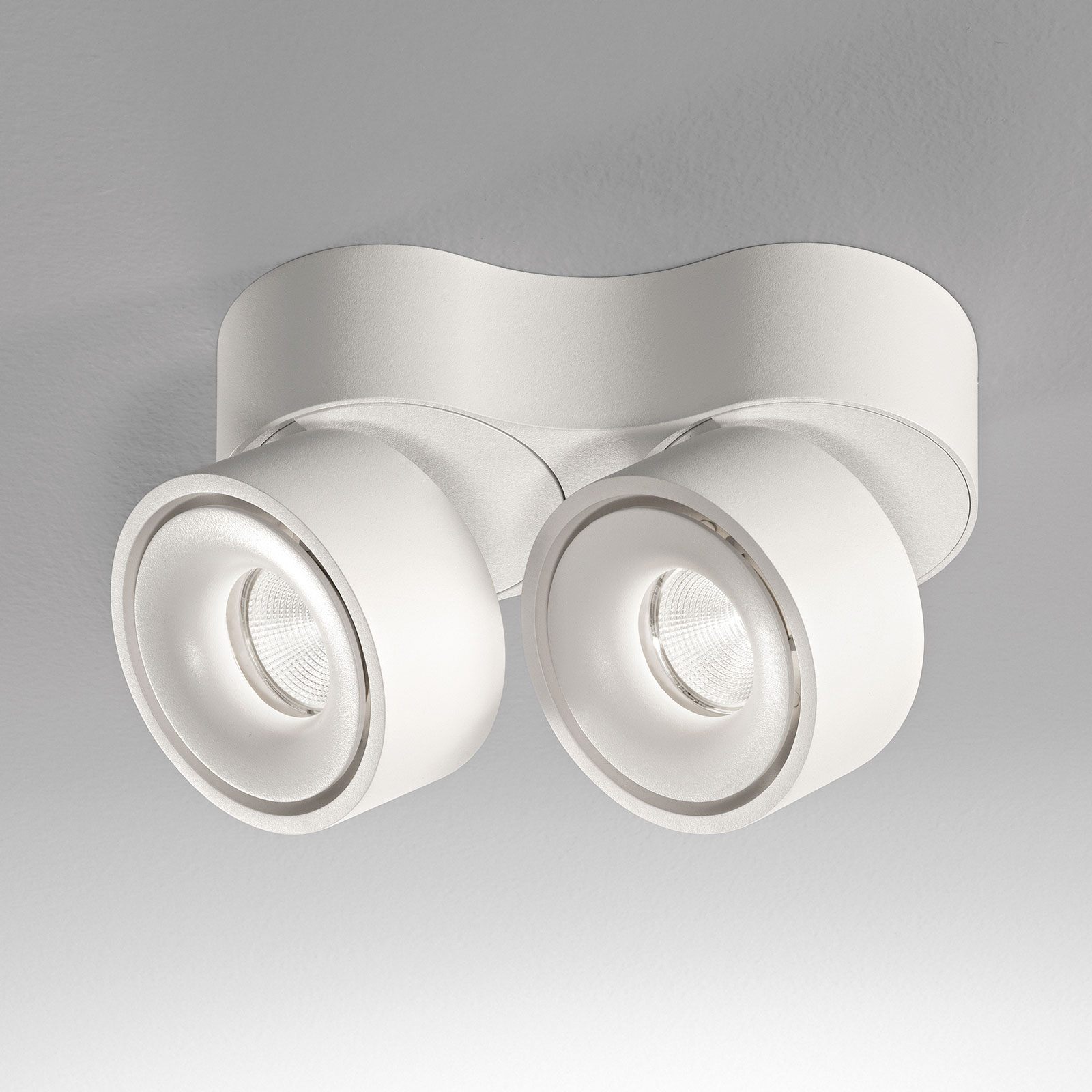 Egger Clippo Duo spot plafond LED, blanc, 3 000 K