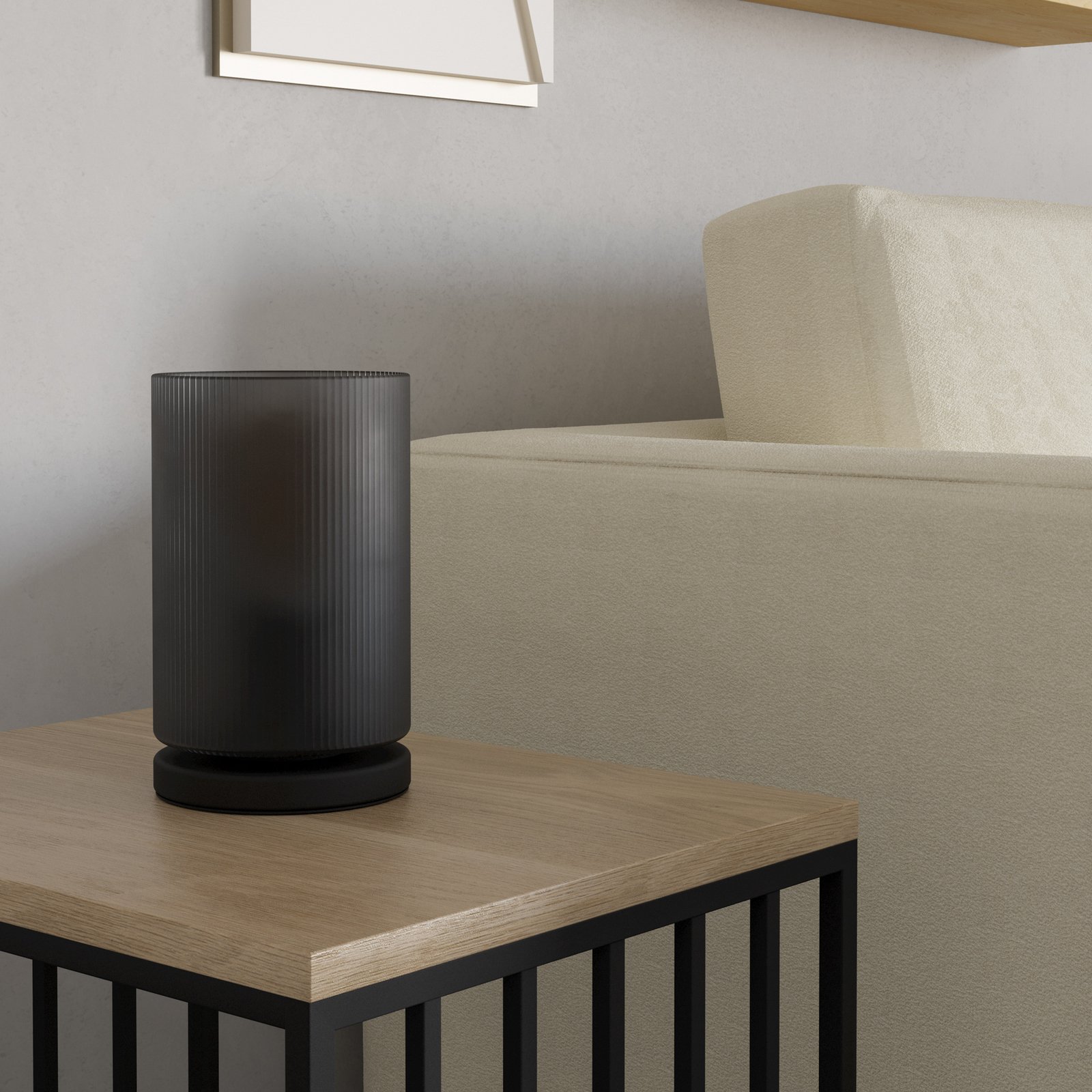 Stolová lampa Colomera, čierna/sivá