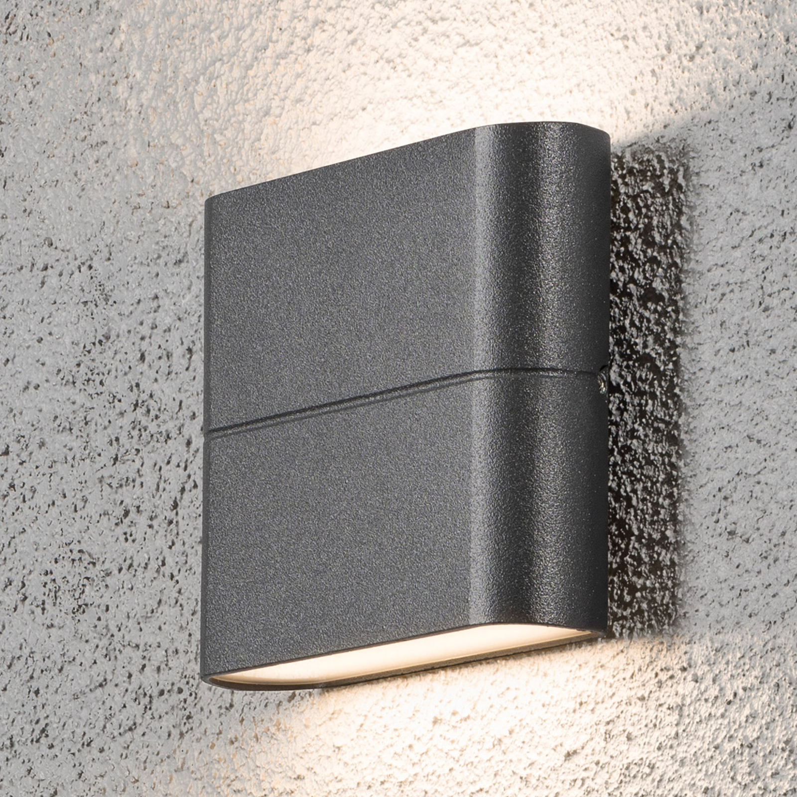 Konstmide Chieri LED outdoor wall lamp 11 cm anthracite, aluminium, glass, 3 W, energy efficiency: A, W: 11 cm, H: 9 cm