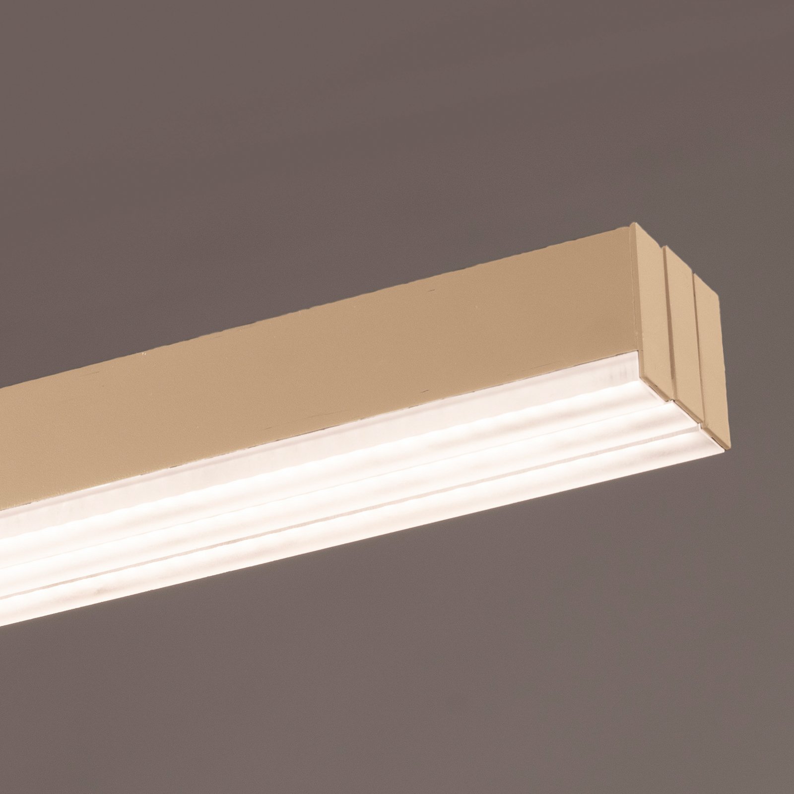 LED κρεμαστή λάμπα Vayana, μήκος 190 cm, χρώμα άμμου, μέταλλο, CCT