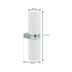 Lucande Bad-Wandlampe Basolo, chrom, Höhe 31,5cm, Glas, IP44
