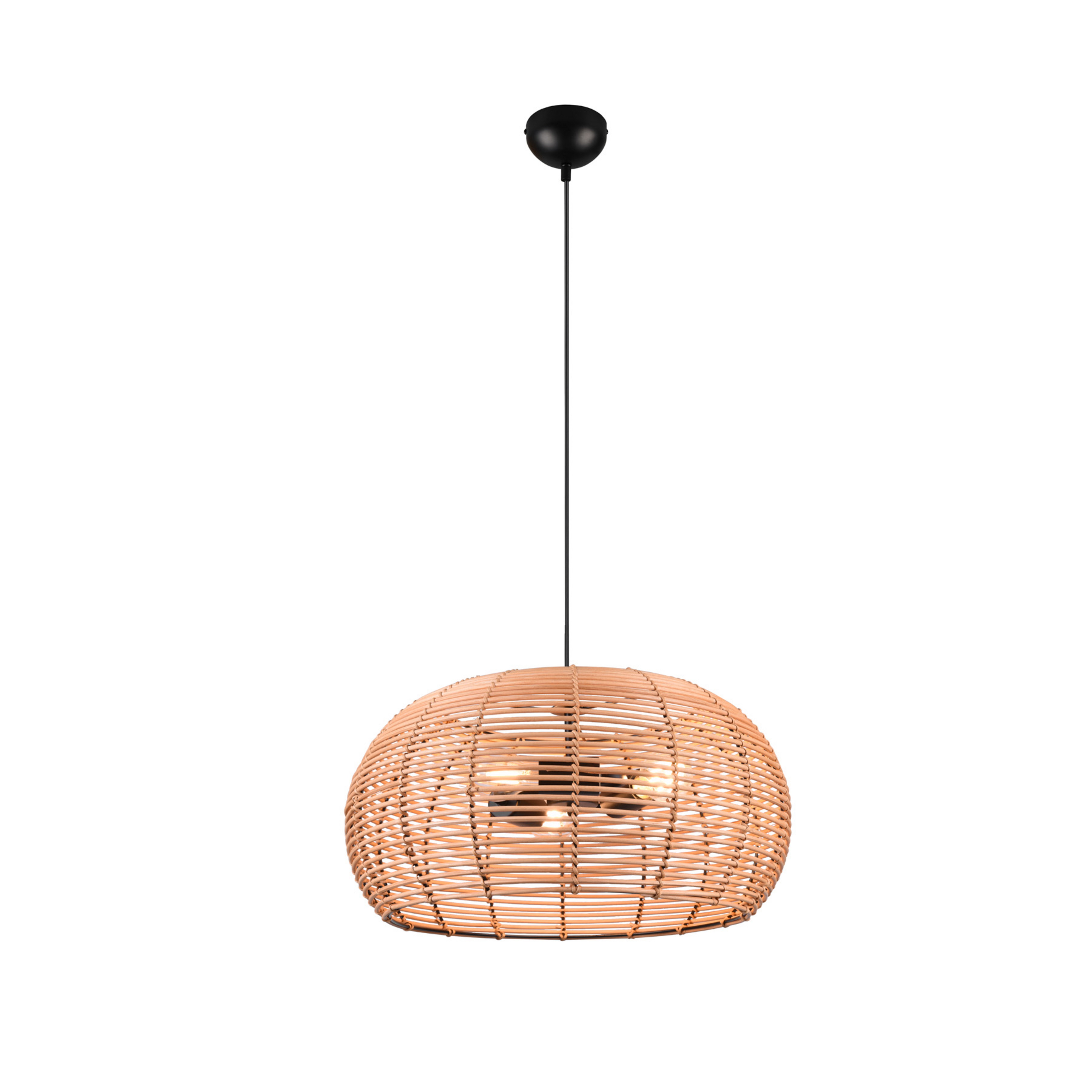 Pendelleuchte Inga mit Rattanschirm Ø 50 cm