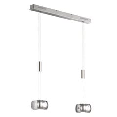 Lámpara colgante LED Colette, 2 luces cromo/níquel