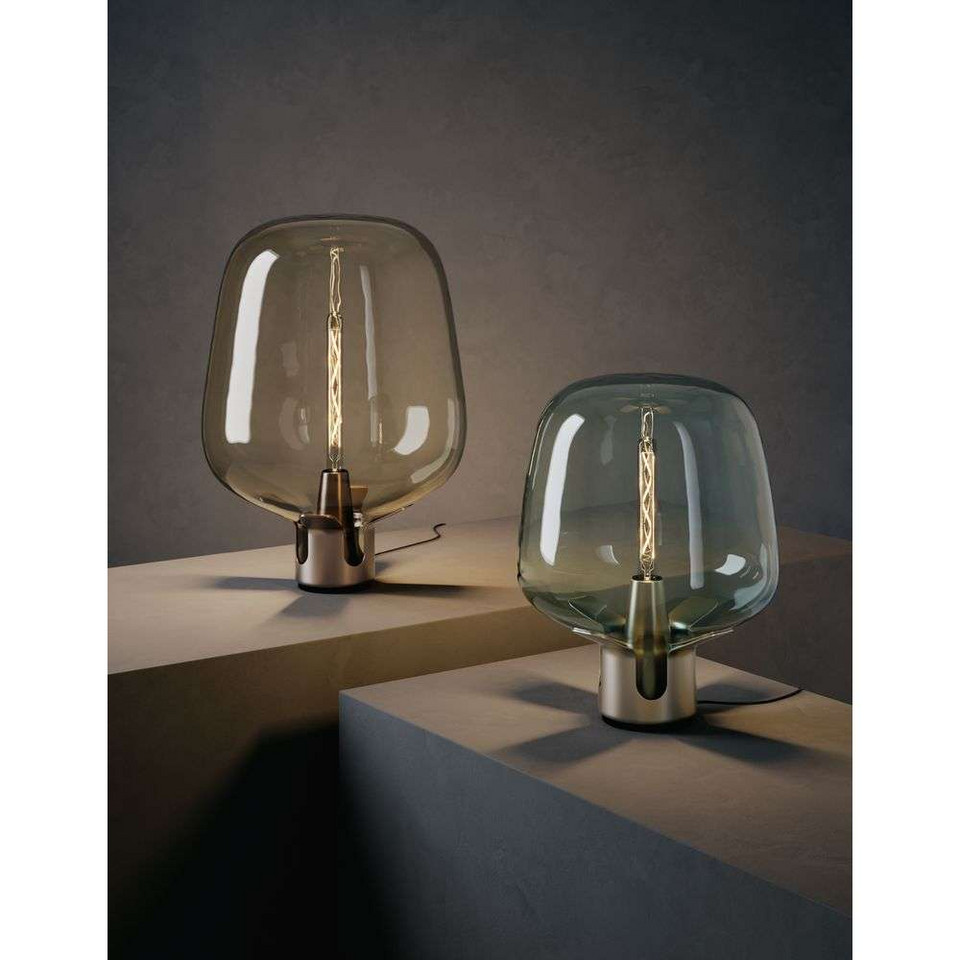 Lodes Flar Bordslampa Medium Golden/Turquise, guld / mässing från Lodes