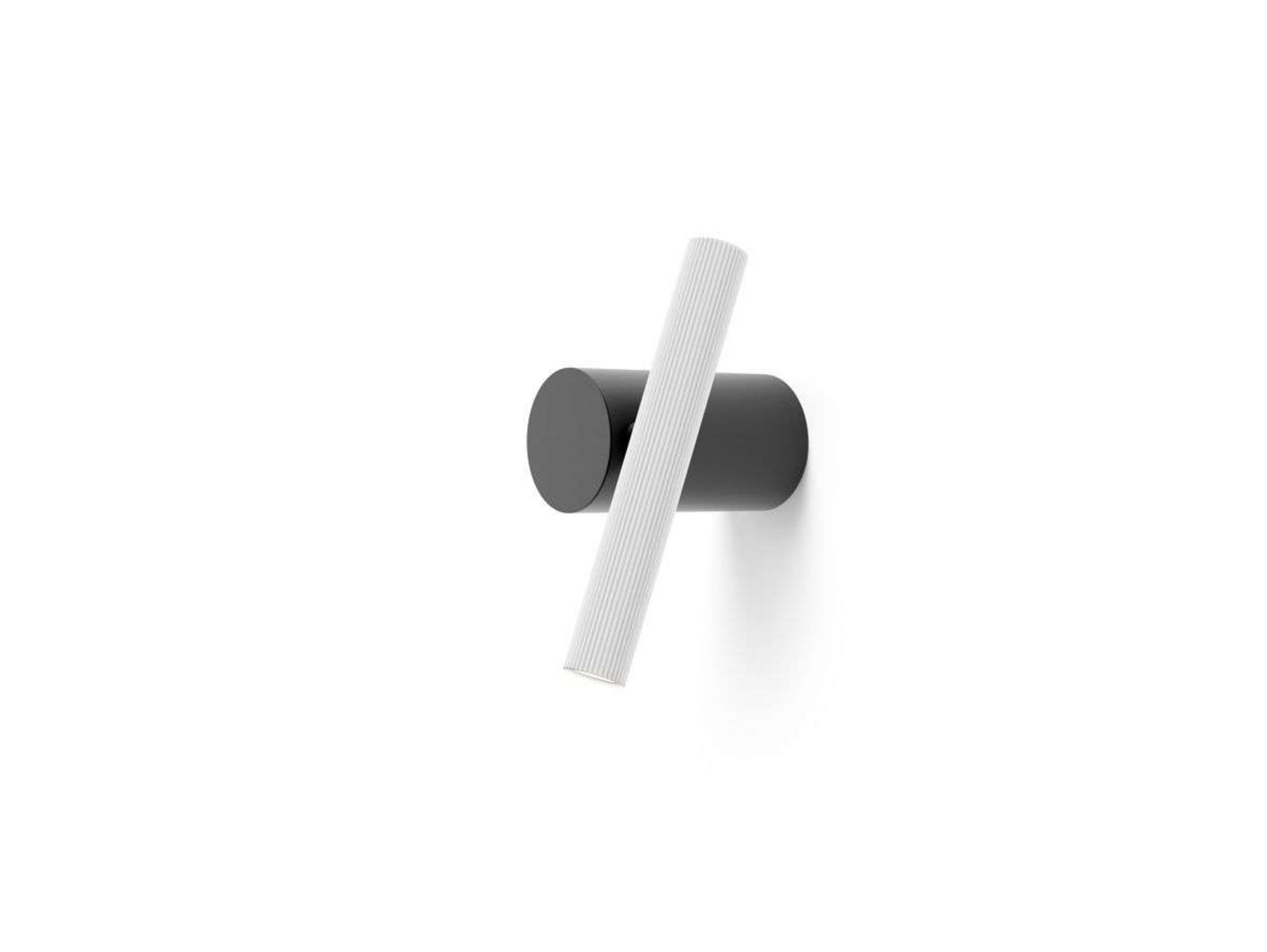 Doi Candeeiro de Parede 3000K Black/Ribbed White - Luceplan