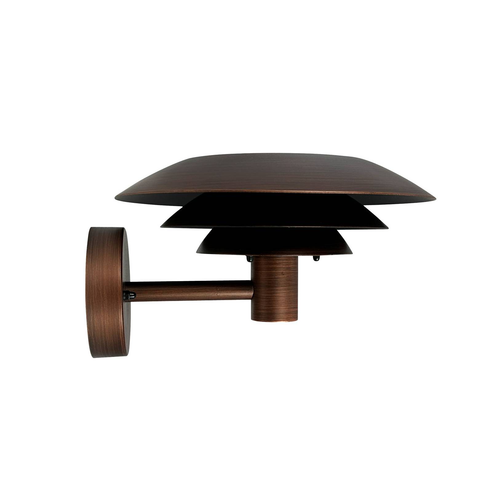Dyberg Larsen buitenwandlamp DL25, koperkleurig