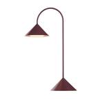 Stolná LED lampa FRANDSEN Grasp, tmavočervená, výška 47 cm, kov