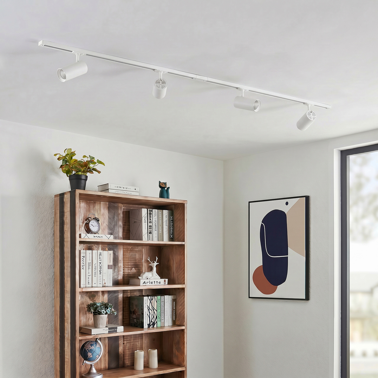 Lindby Linaro sínrendszer, Ø 7 cm, 4 izzós, LED, fehér, CCT Lindby Linaro sínrendszer, Ø 7 cm, 4 izzós, LED, fehér, CCT