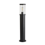 Borne lumineuse Bakerloo, IP44, noir, hauteur 73 cm, métal