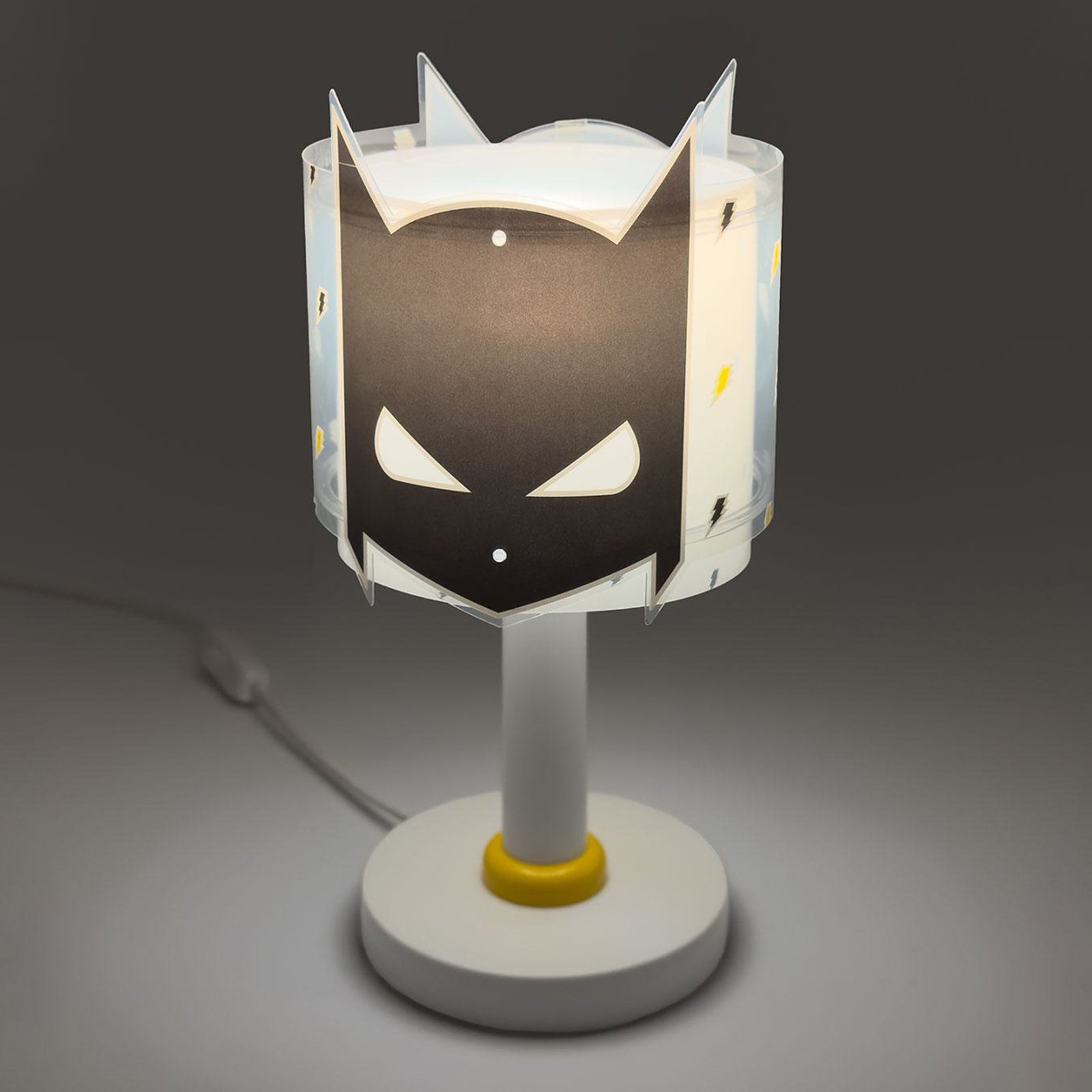 Dalber Dark Hero table lamp, white/black, height 30 cm