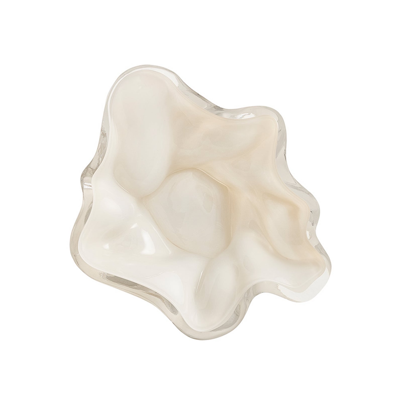 Vena skål, cremefarvet, længde 35 cm, højde 13 cm, glas – AYTM Vena skål, cremefarvet, længde 35 cm, højde 13 cm, glas – AYTM
