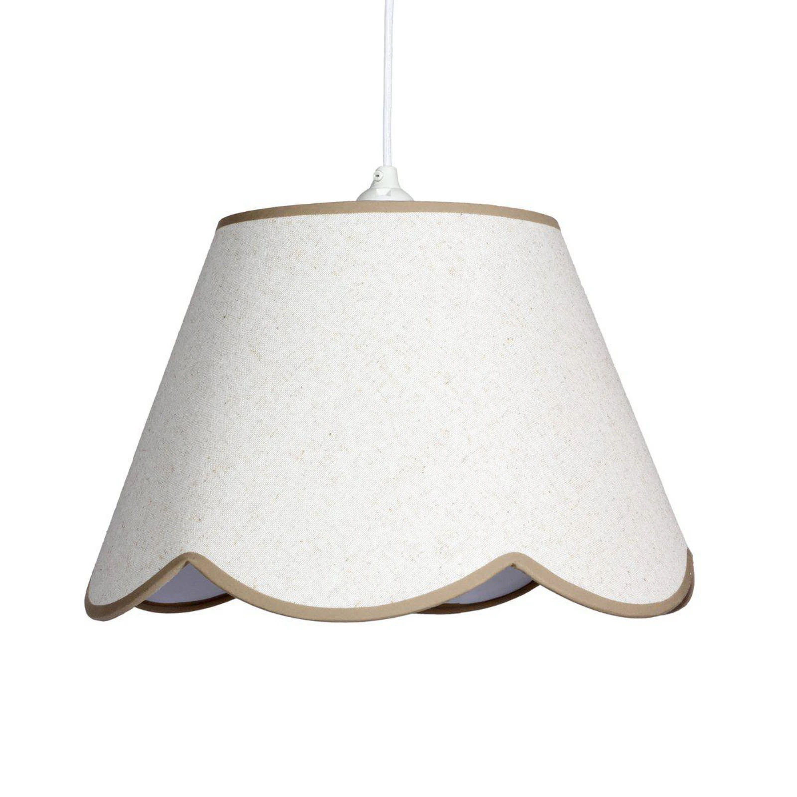 PR Home Suspension Nell, beige, Ø 35 cm, E27, tissu