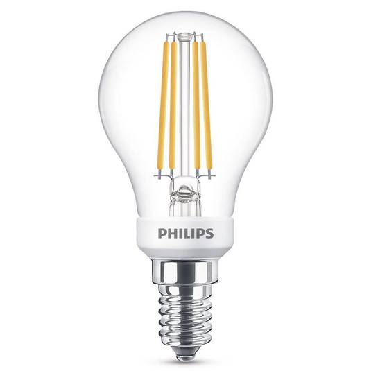 Philips LED lámpa E14 P45 3,4W átlátszó WarmGlow